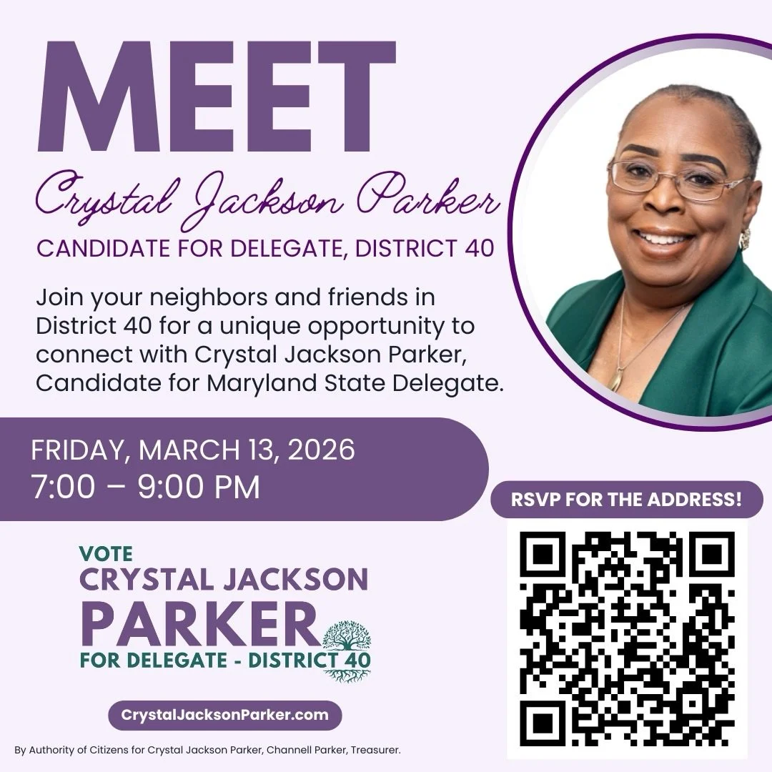 TONIGHT! Join your neighbors and community members on the beautiful Breitwert Avenue in Southwest Baltimore for an evening of connection and conversation. RSVP with link in the QR code 🔗 https://secure.actblue.com/donate/march-meet-and-greet
