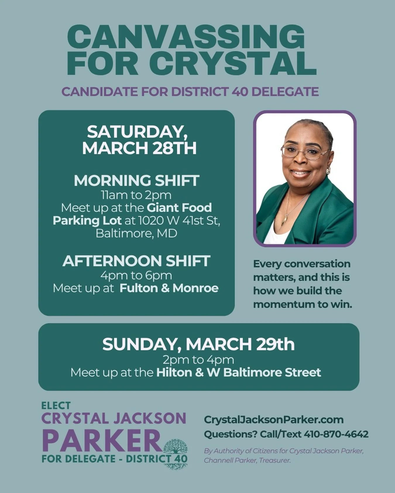 ✊🏾 Weekend canvassing shifts are in! See you there 😎