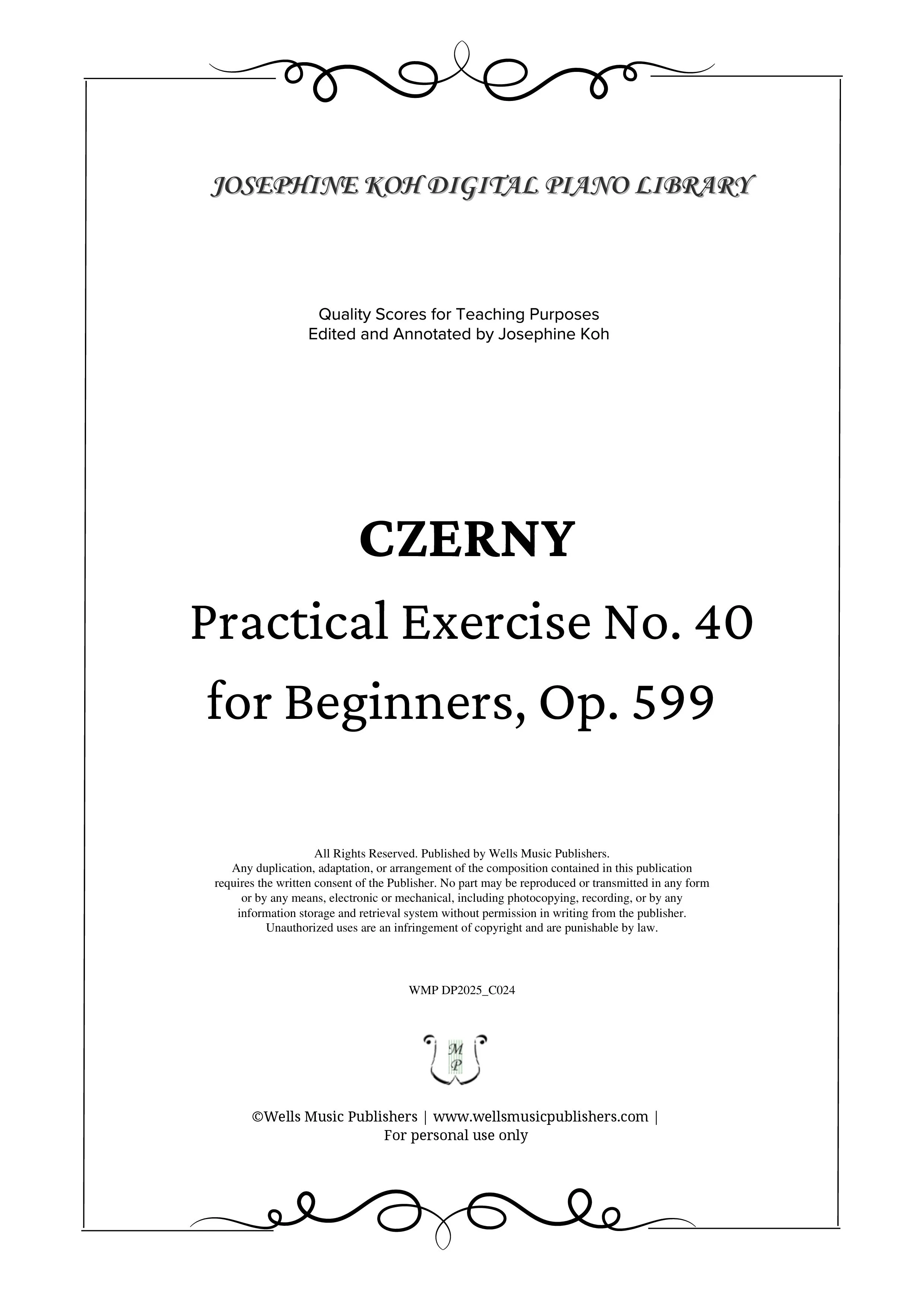 Czerny_Practical Exercise for Beginners Op. 599 No. 40 (WMP DP2025_C024)-sf