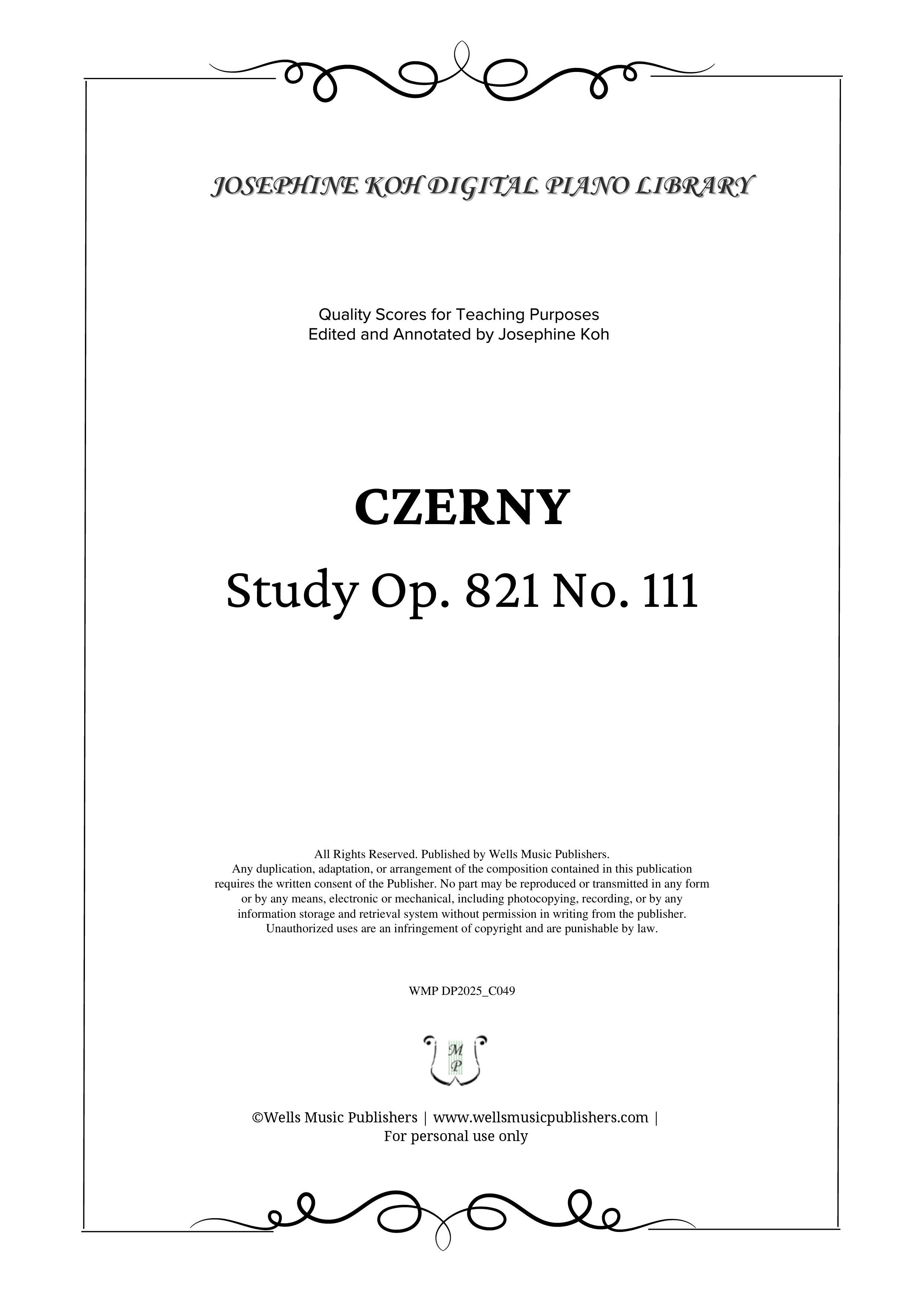 Czerny_Study Op. 821 No. 111 (WMP DP2025_C049)-sf