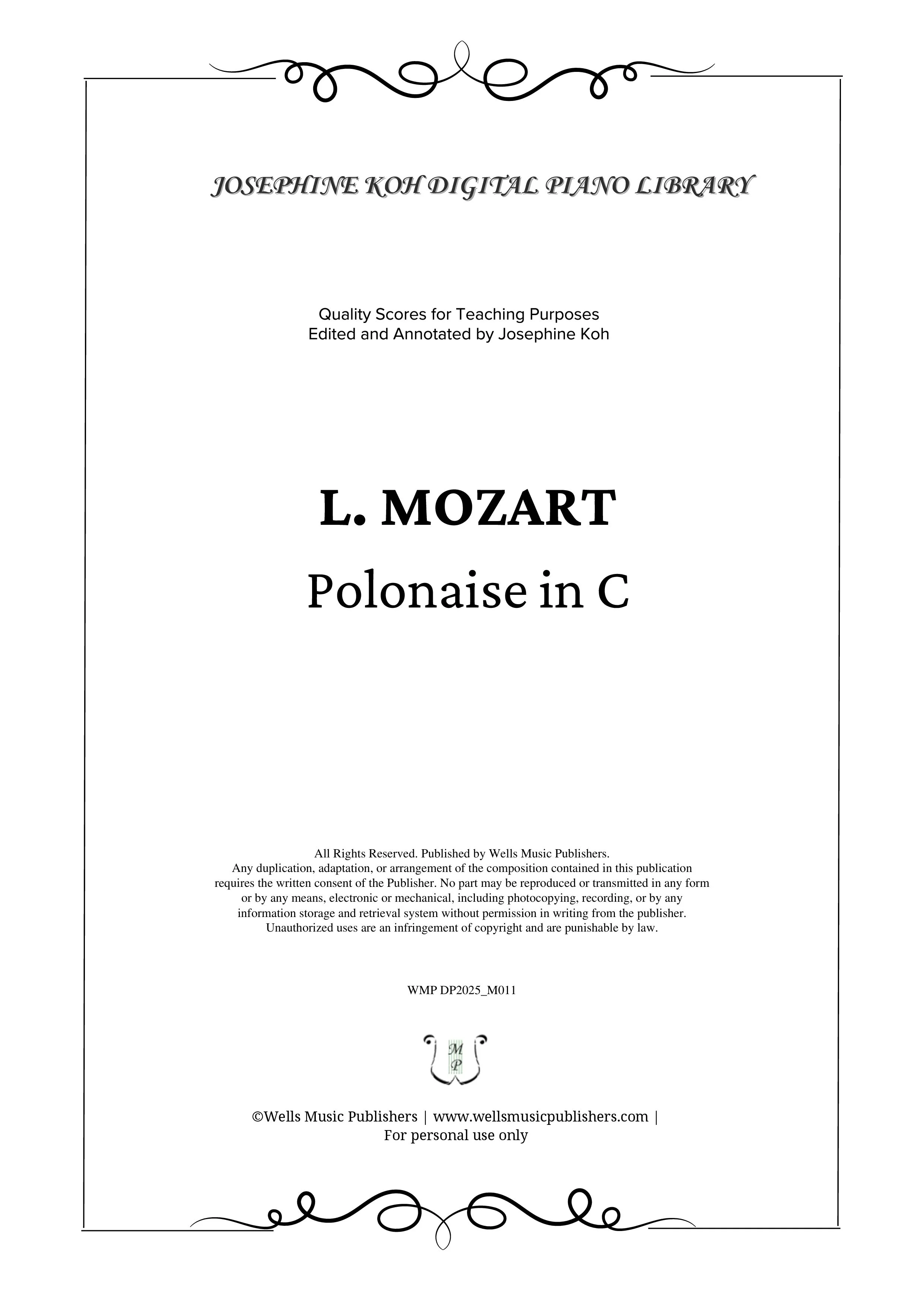 Mozart, L_Polonaise in C (WMP DP2025_M011)-sf