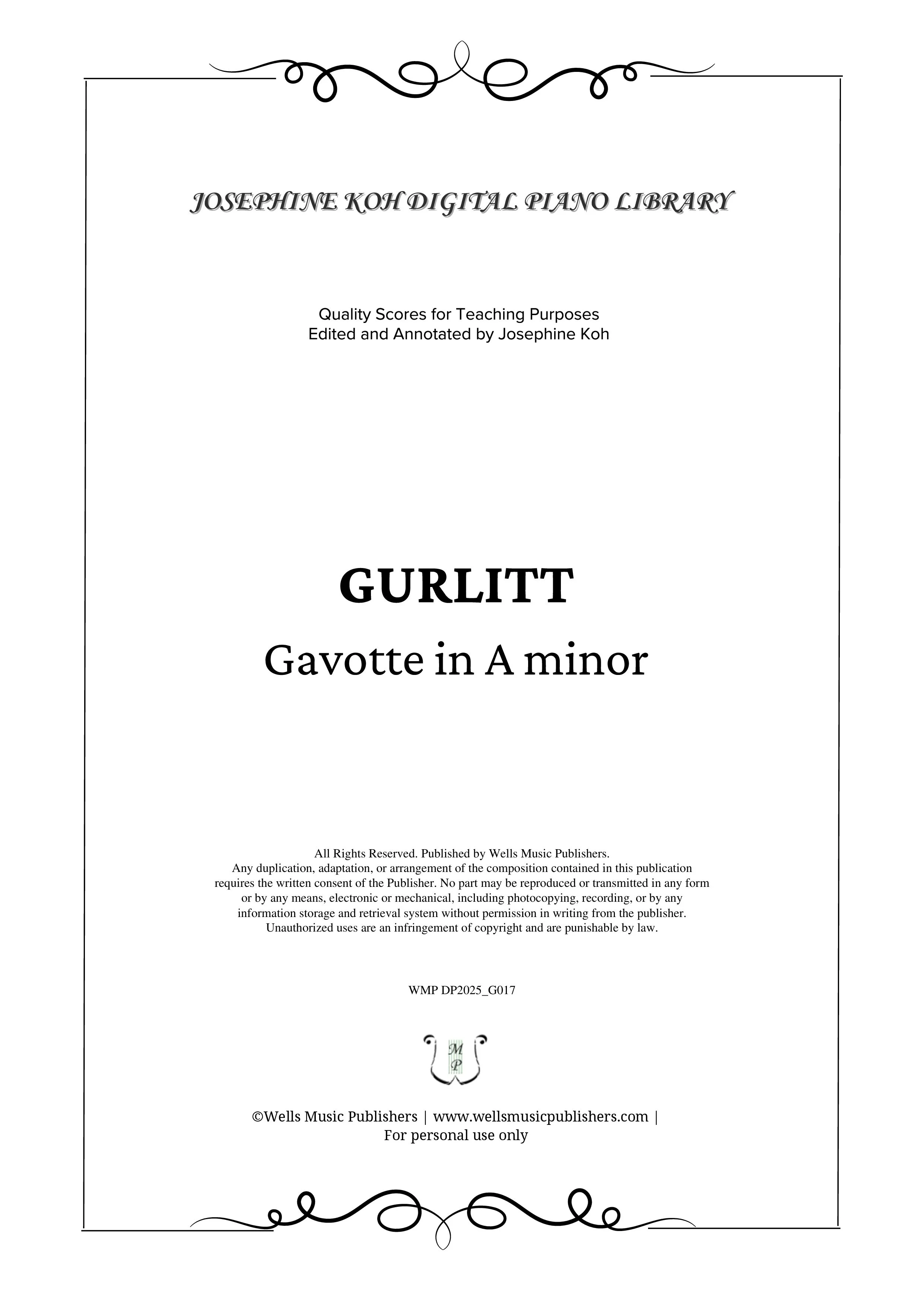 Gurlitt_Gavotte in A minor (WMP DP2025_G017)-sf