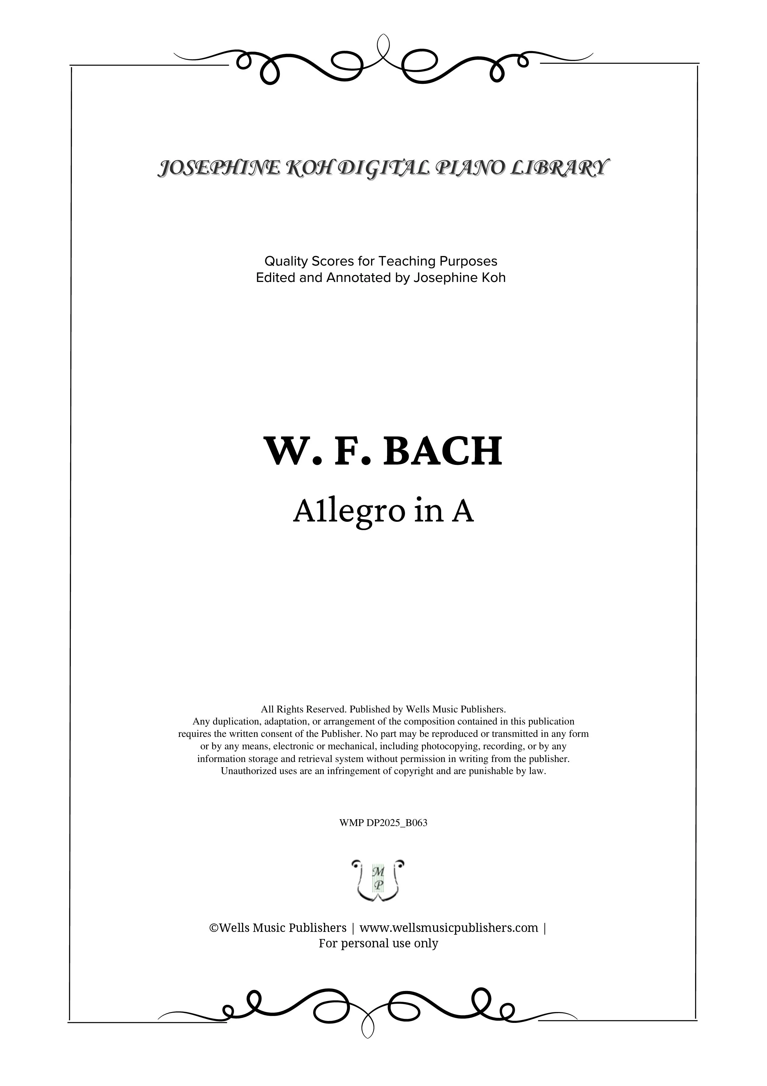 Bach, WF_Allegro in A (WMP DP2025_B063)-sf
