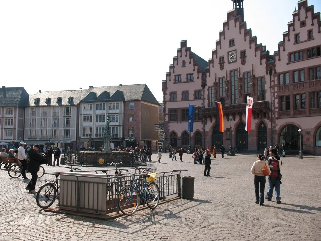 Walking through Frankfurt City
