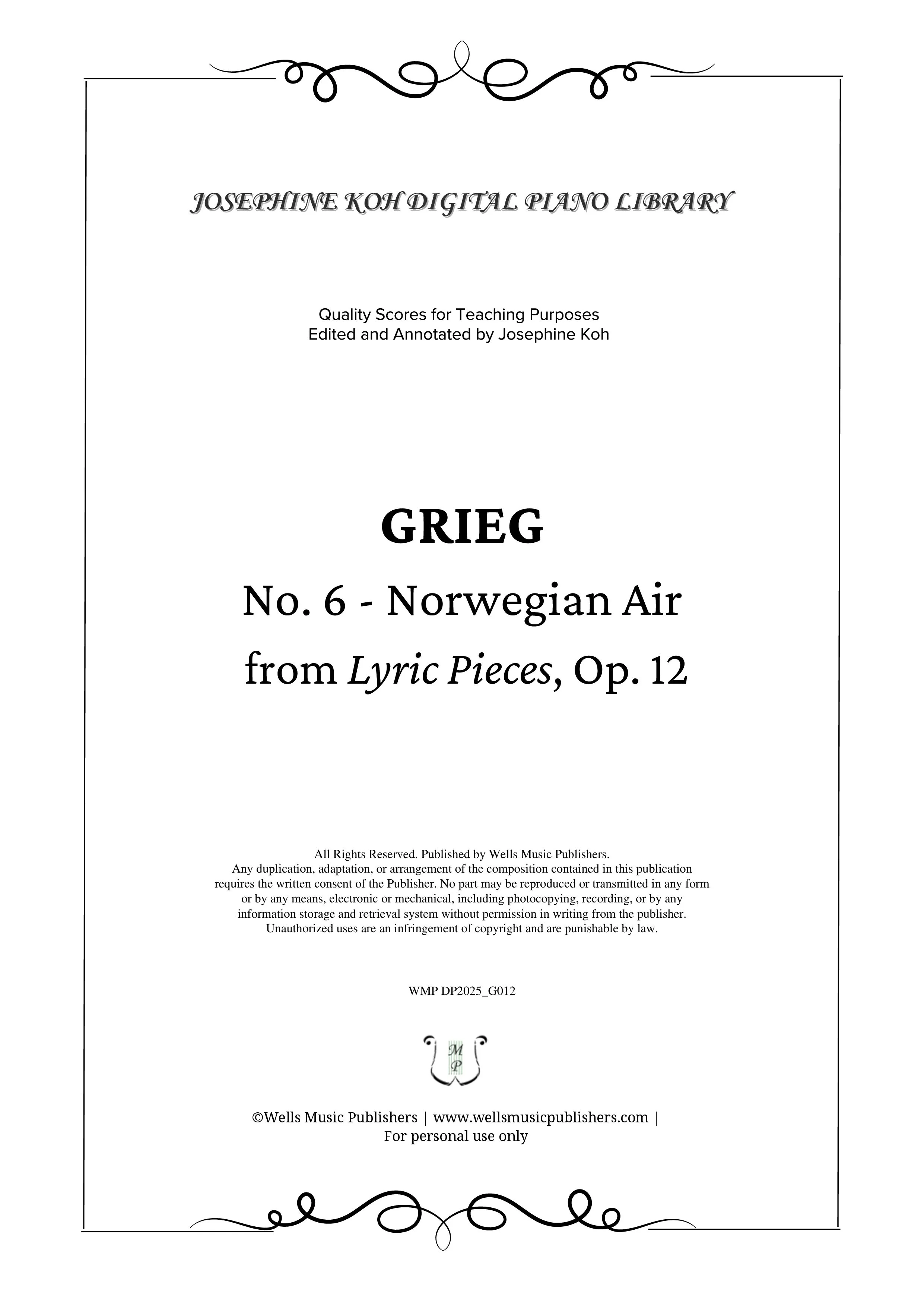Grieg_Norwegian Air (No. 6 from Lyric Pieces, Op. 12) (WMP DP2025_G012)-sf