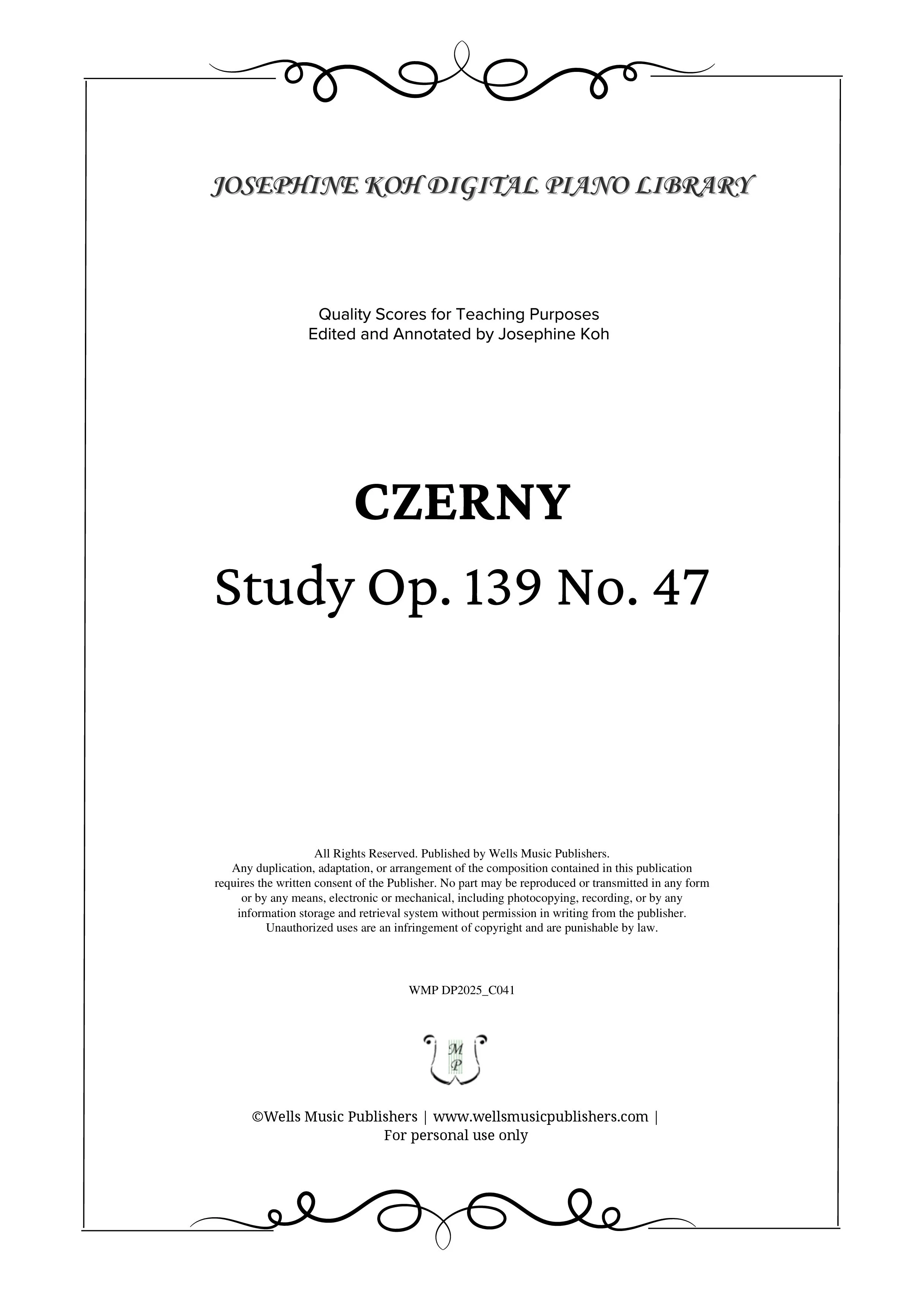 Czerny_Study Op. 139 No. 47 (WMP DP2025_C041)-sf