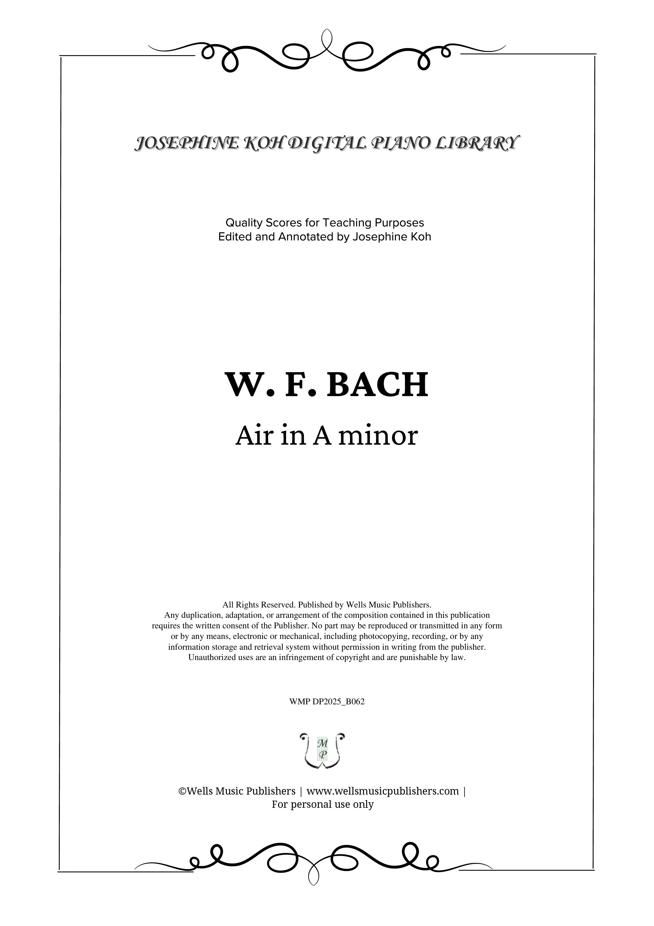 Bach, WF_Air in A minor (WMP DP2025_B062)-sf