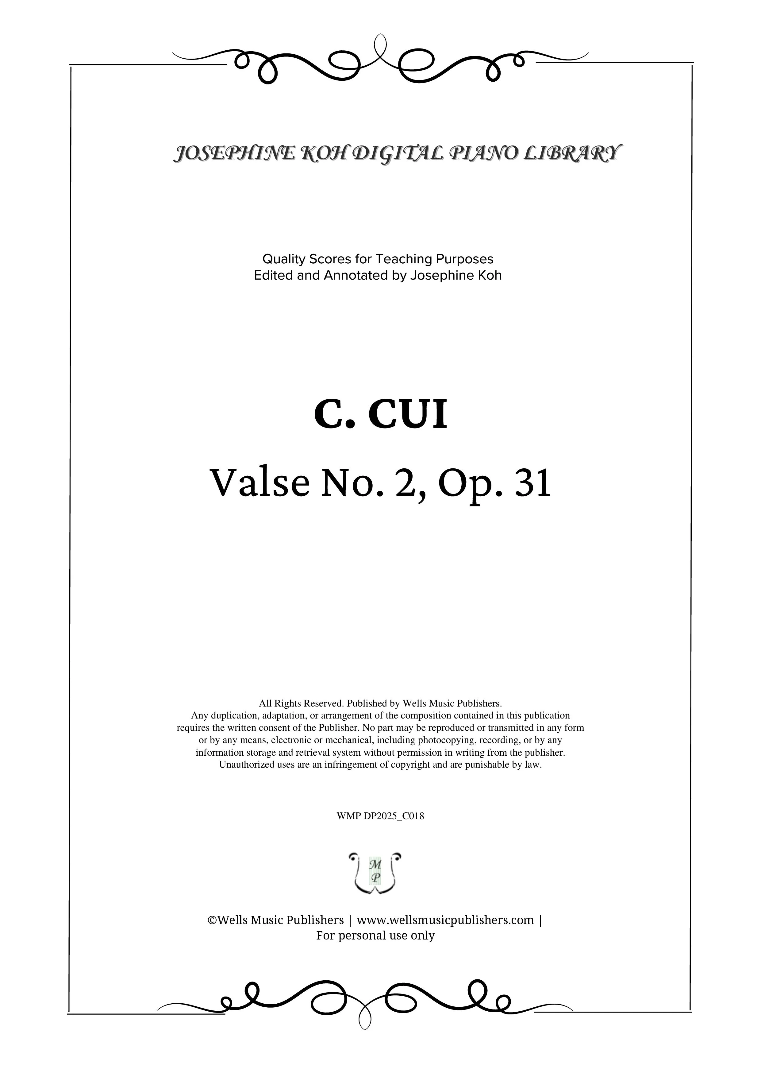 Cui_Valse No. 2, Op. 31 (WMP DP2025_C018)-sf