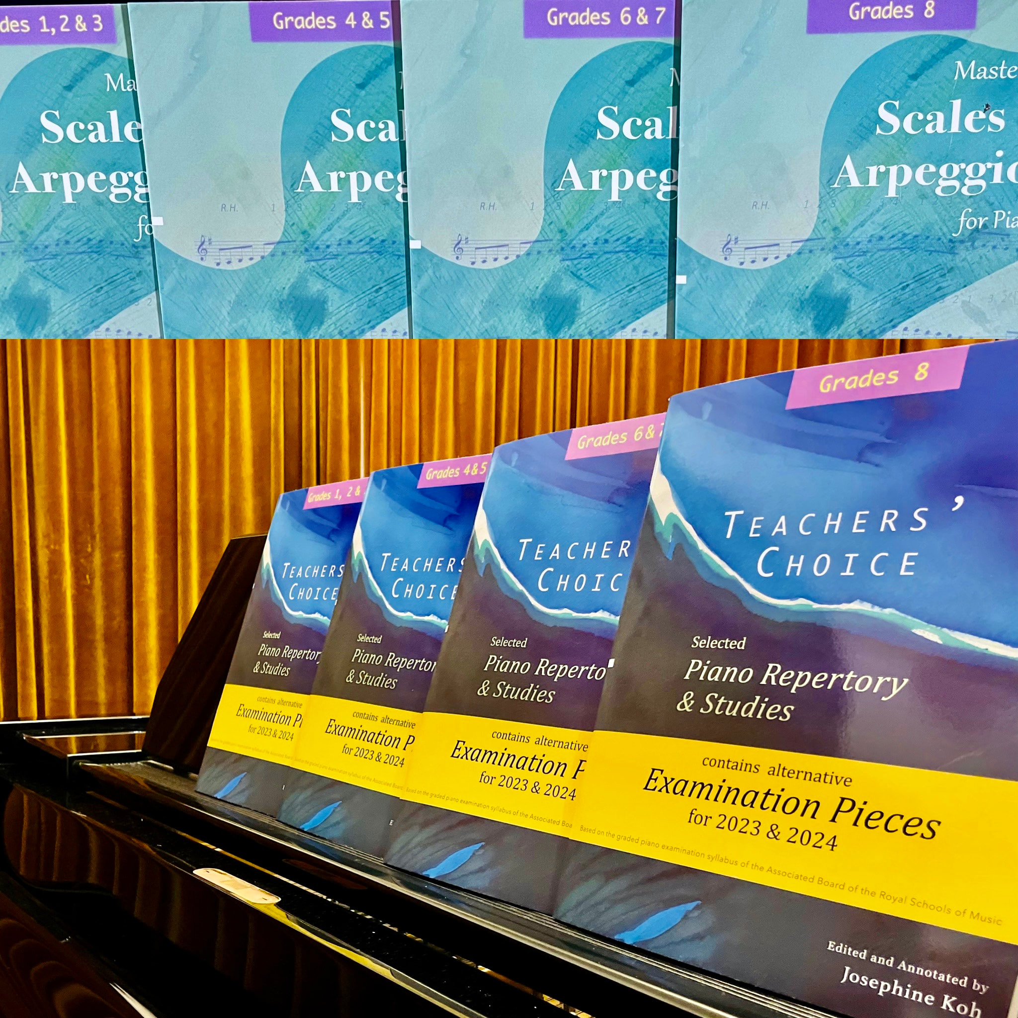 FULL SETS Teachers' Choice Selected Piano Repertory 2023 & 2024, Grades 1 to 8 and Scales series Grades 1-8 (REDUCED PRICE)