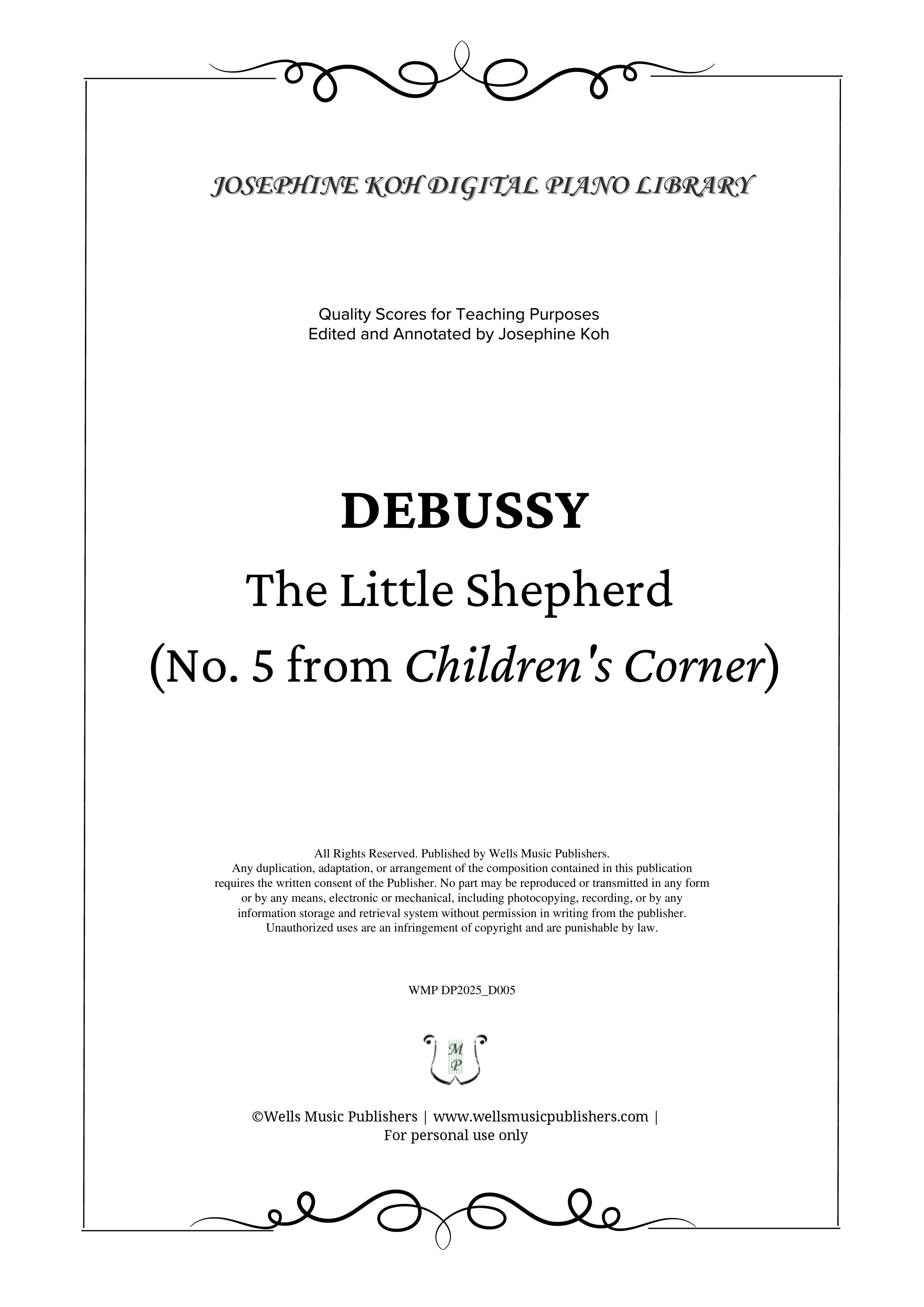 Debussy_The Little Shepherd (WMP DP2025_D005)-sf