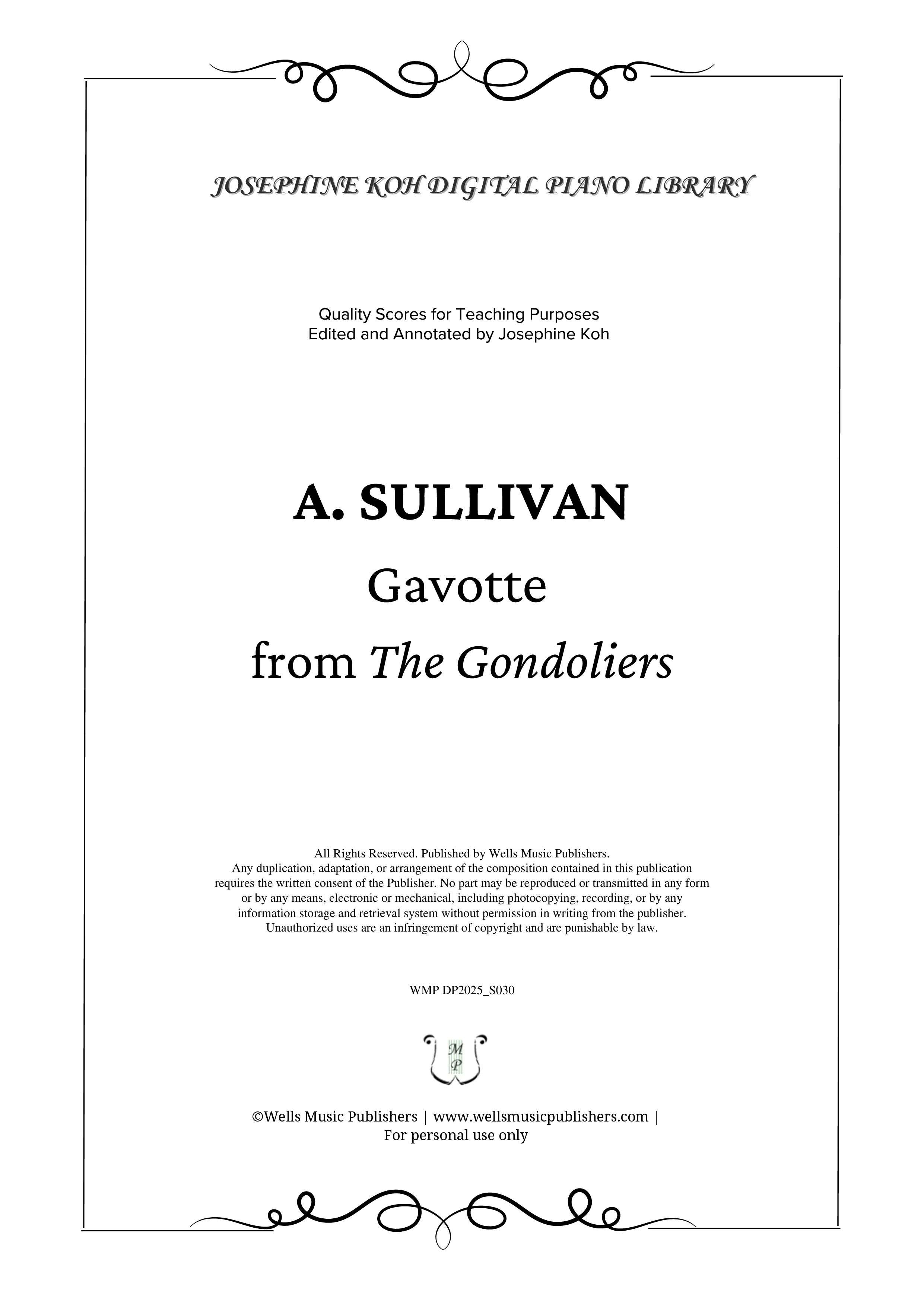 Sullivan, A_Gavotte from The Gondoliers (WMP DP2025_S030)-sf