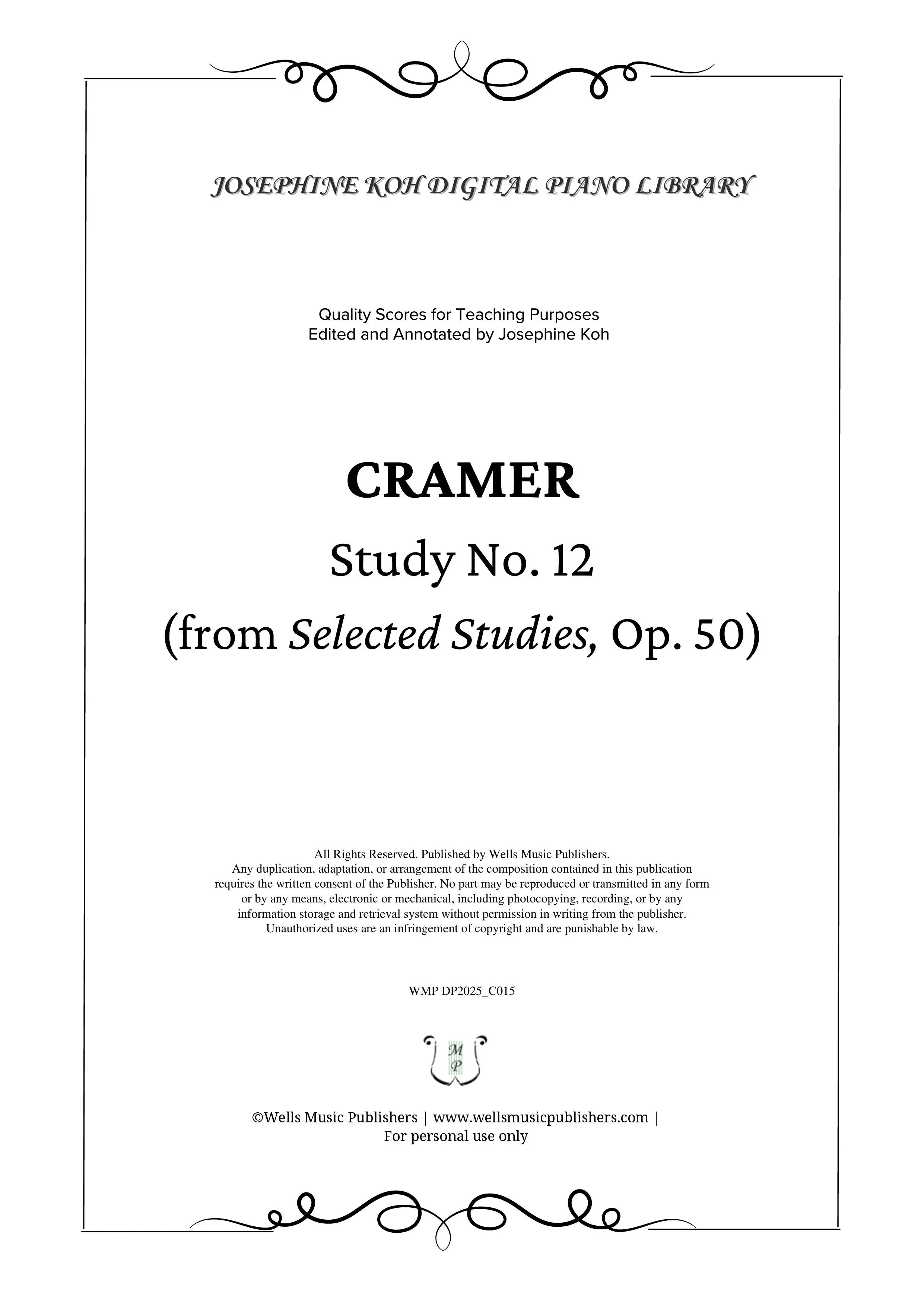 Cramer_Strengthening Fingers of the Right Hand, Op. 50 No. 12 (WMP DP2025_C015)-sf