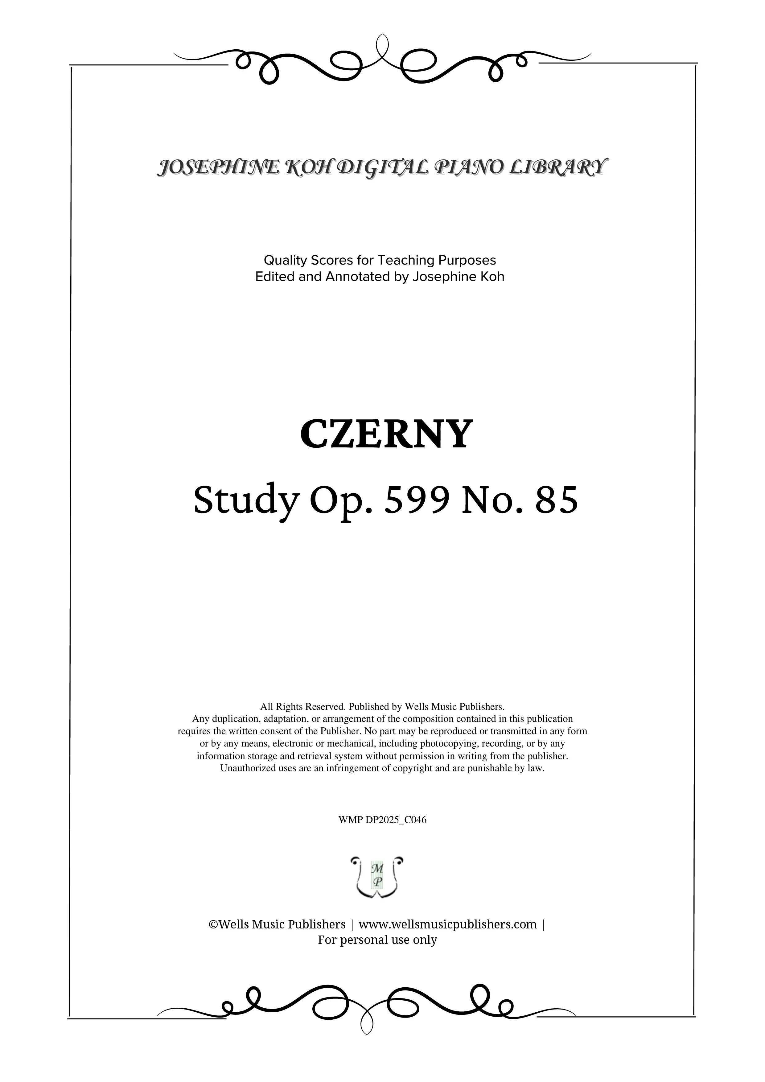 Czerny_Study Op. 599 No. 85 (WMP DP2025_C046)-sf