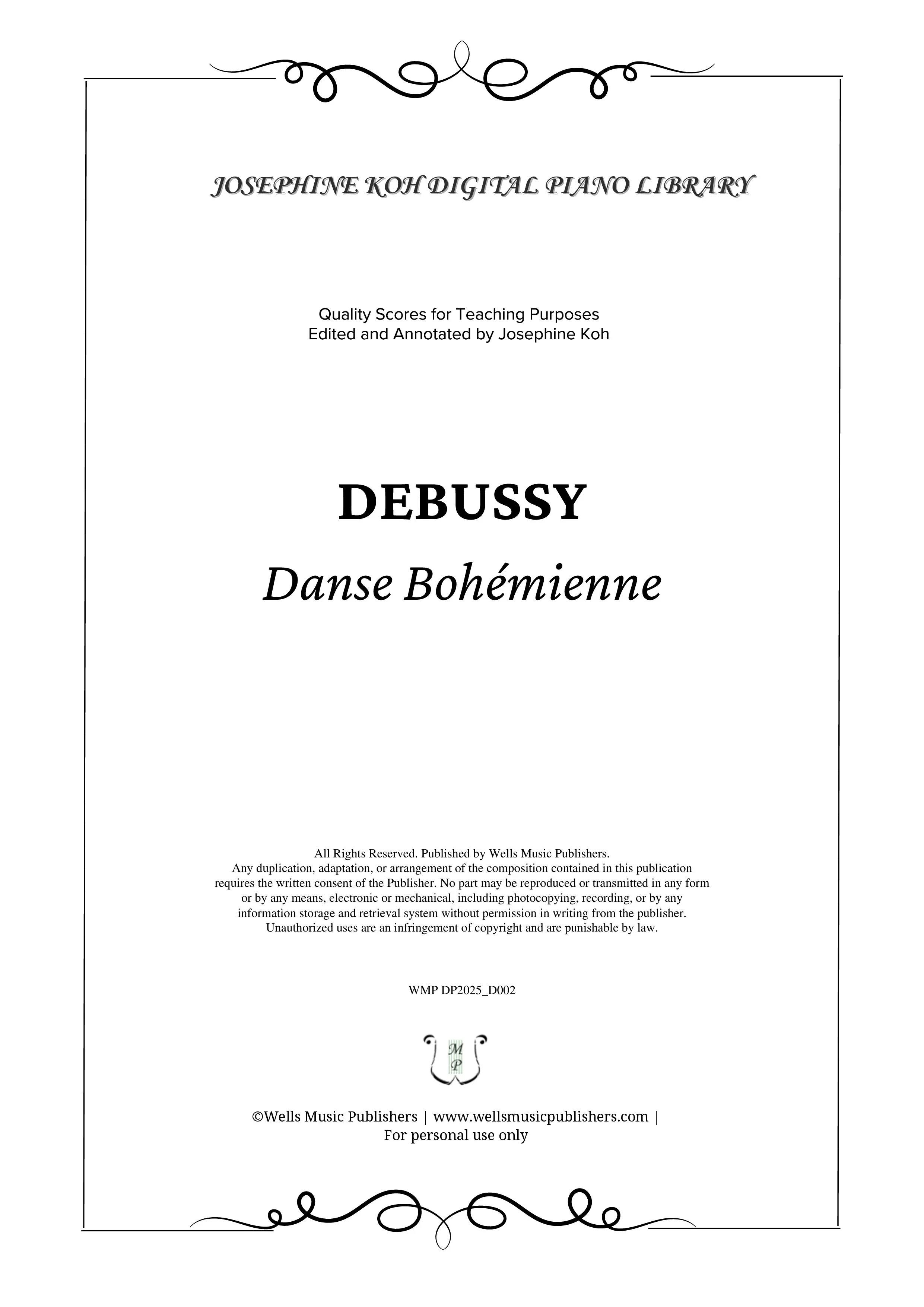 Debussy_Danse Bohémienne (WMP DP2025_D002)-sf