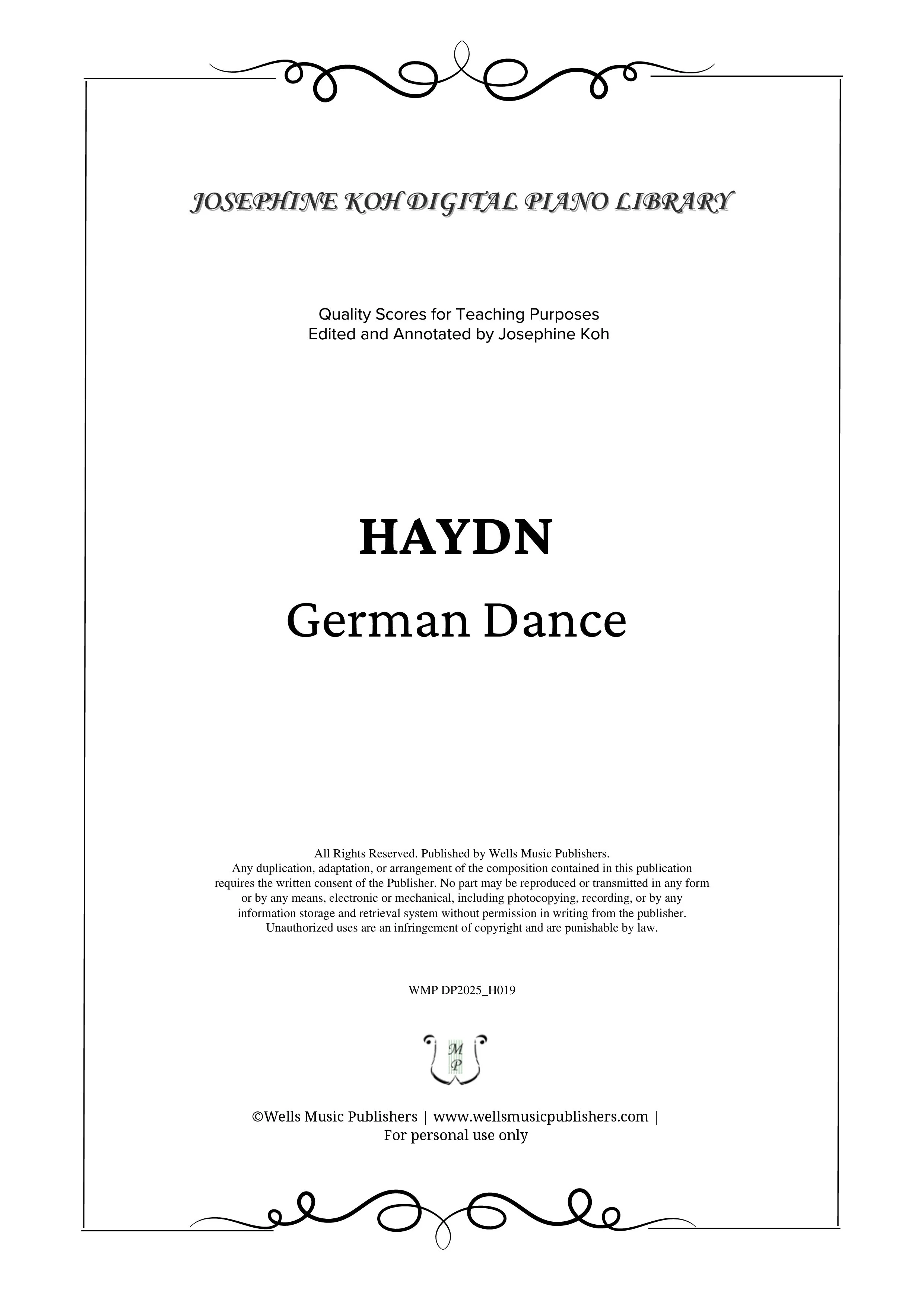 Haydn_German Dance (WMP DP2025_H019)-sf