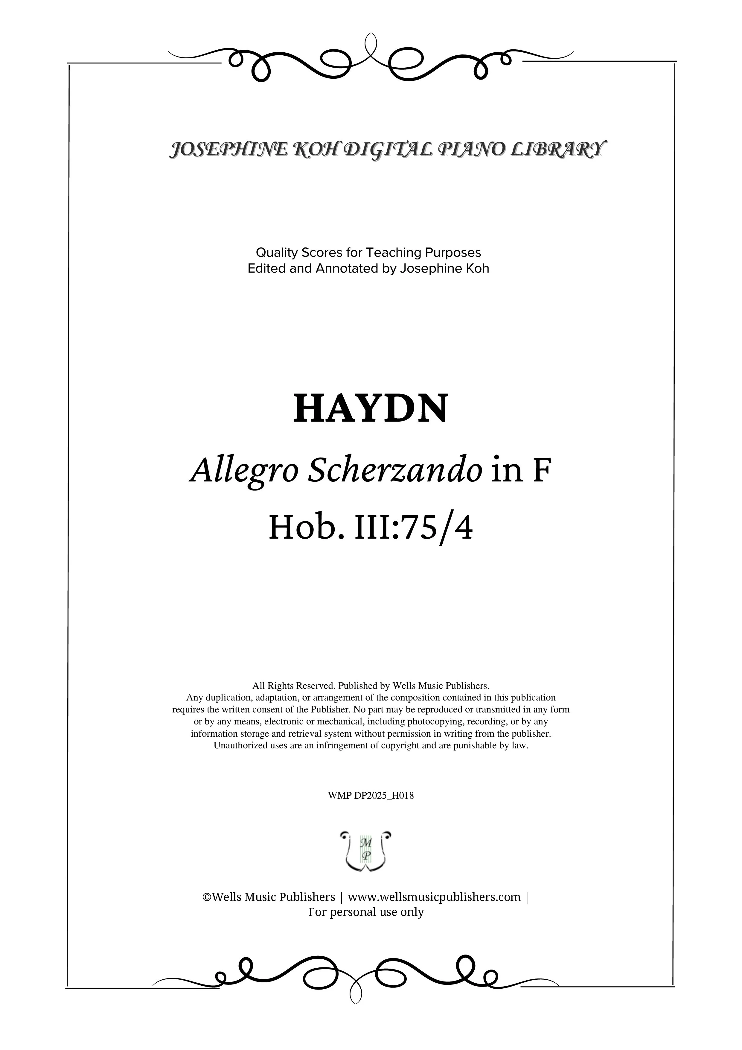 Haydn_Allegro Scherzando in F, Hob. III 75-4 (WMP DP2025_H018)-sf