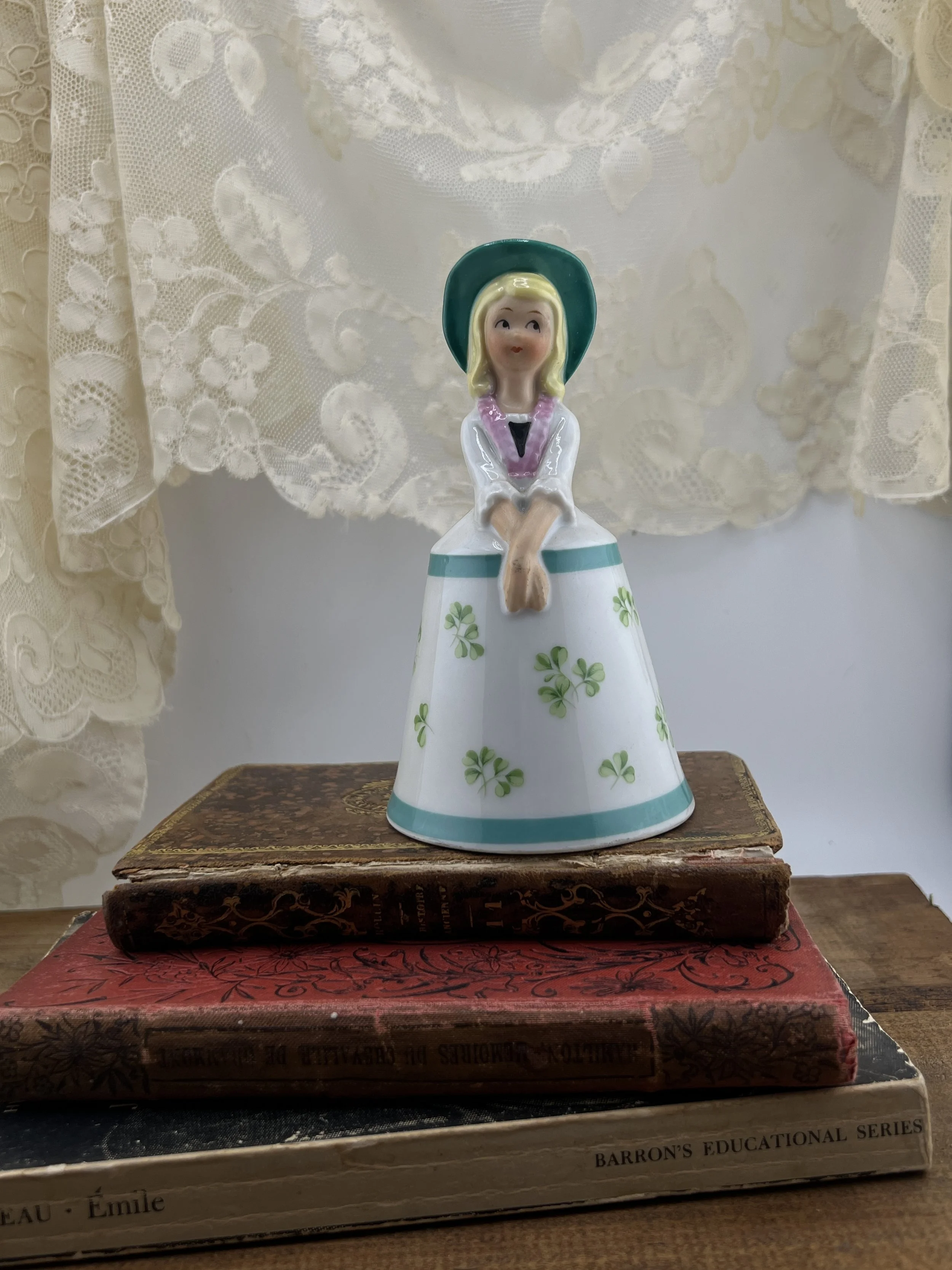 Clover Belle- Vintage Porcelain Bell