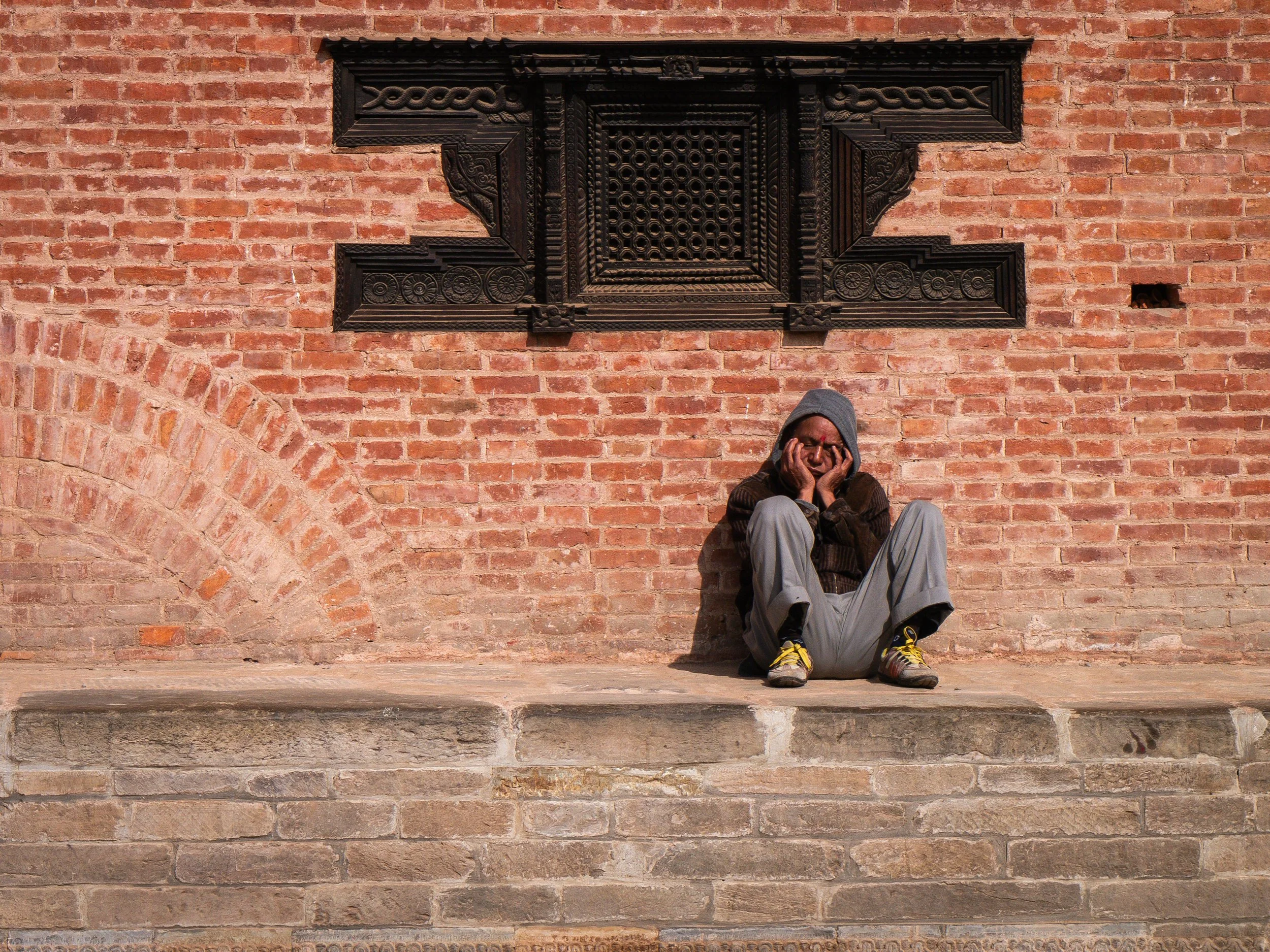 Nepalese man having a snooze