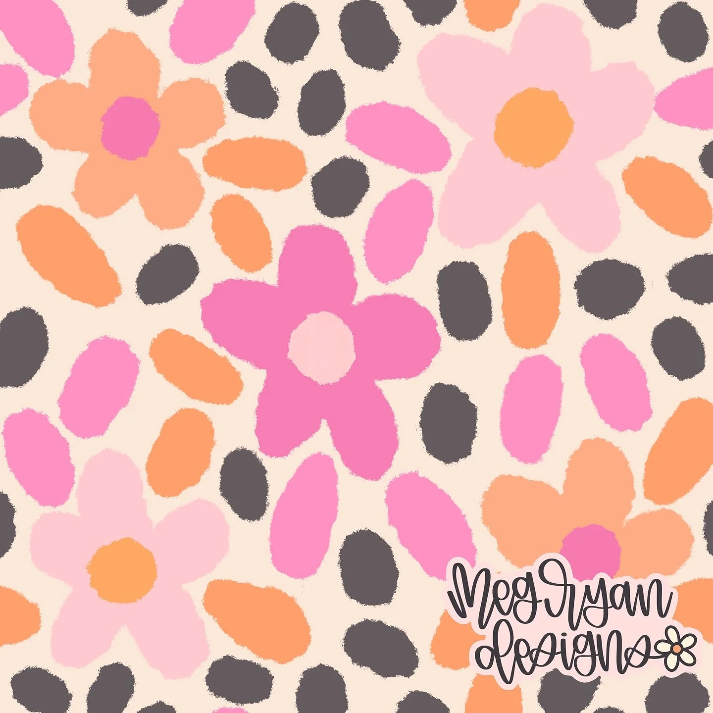 Who else is using all their patterns as new wallpapers with iOS 26? 🌸✨ I can&rsquo;t stop swapping mine out and it feels like a fresh burst of color every time 🩷🧡🖤

#ios26 #wallpaperobsessed #patternlove #surfacedesign #surfacedesigner #artlicens