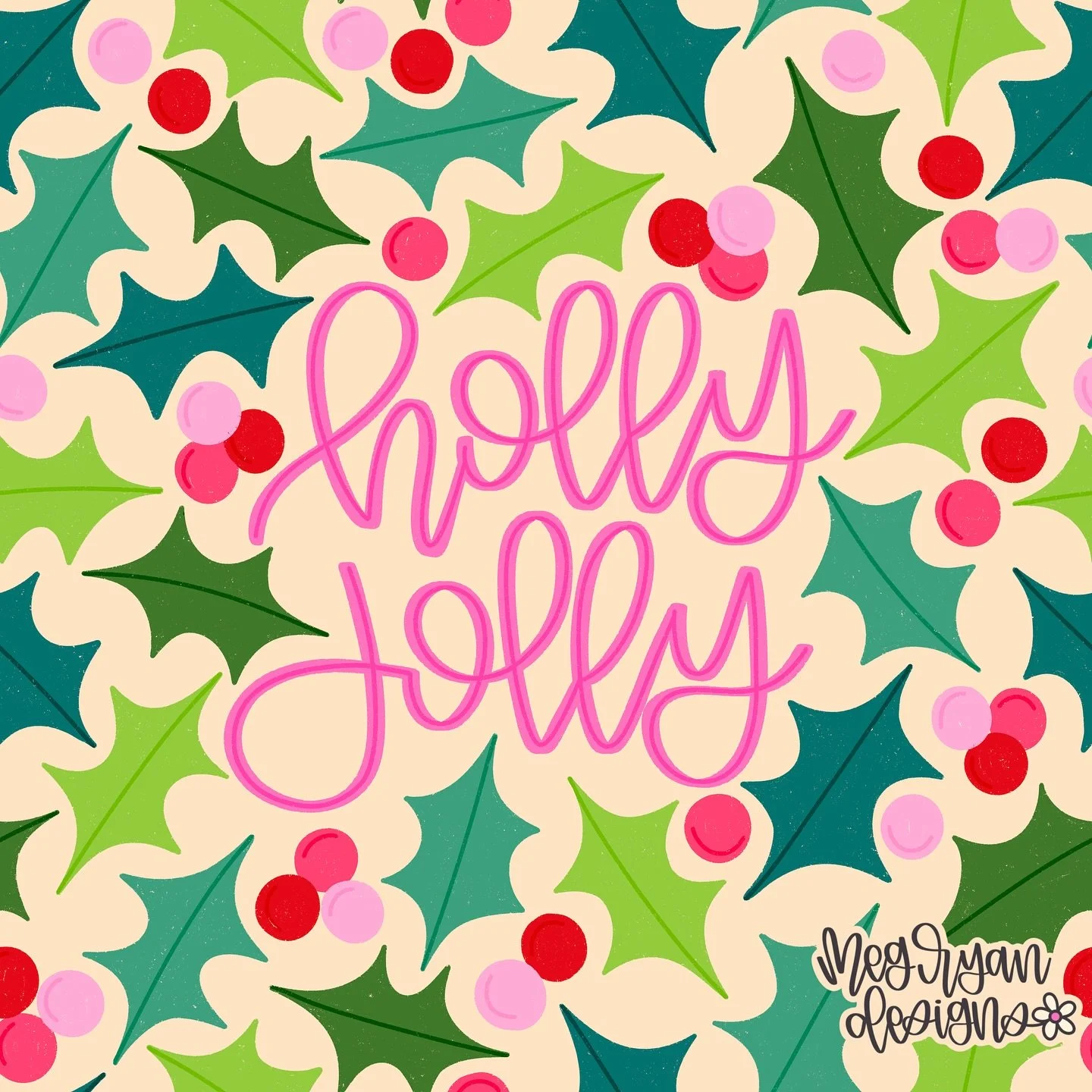 Tinsel and Twinkle ✨
A holiday collection filled with holly, bows, and pops of pink cheer. It&rsquo;s merry, bright, and full of that hand drawn whimsy I can never get enough of 🎀

art licensing &bull; surface pattern design &bull; christmas collect