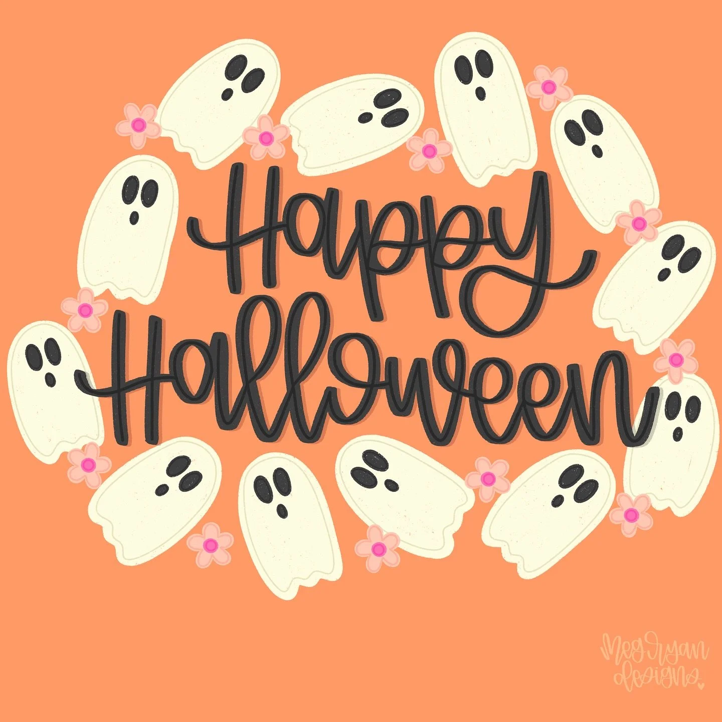 Happy Halloween 👻🎃
The transition to not drawing Halloween anymore is always so hard&hellip; I&rsquo;ll miss the ghosts, bows, and candy corn 🧡🍬✨

#HappyHalloween #MegRyanDesigns #SpookyCute #HalloweenArt #SurfacePatternDesign #IllustrationArtist