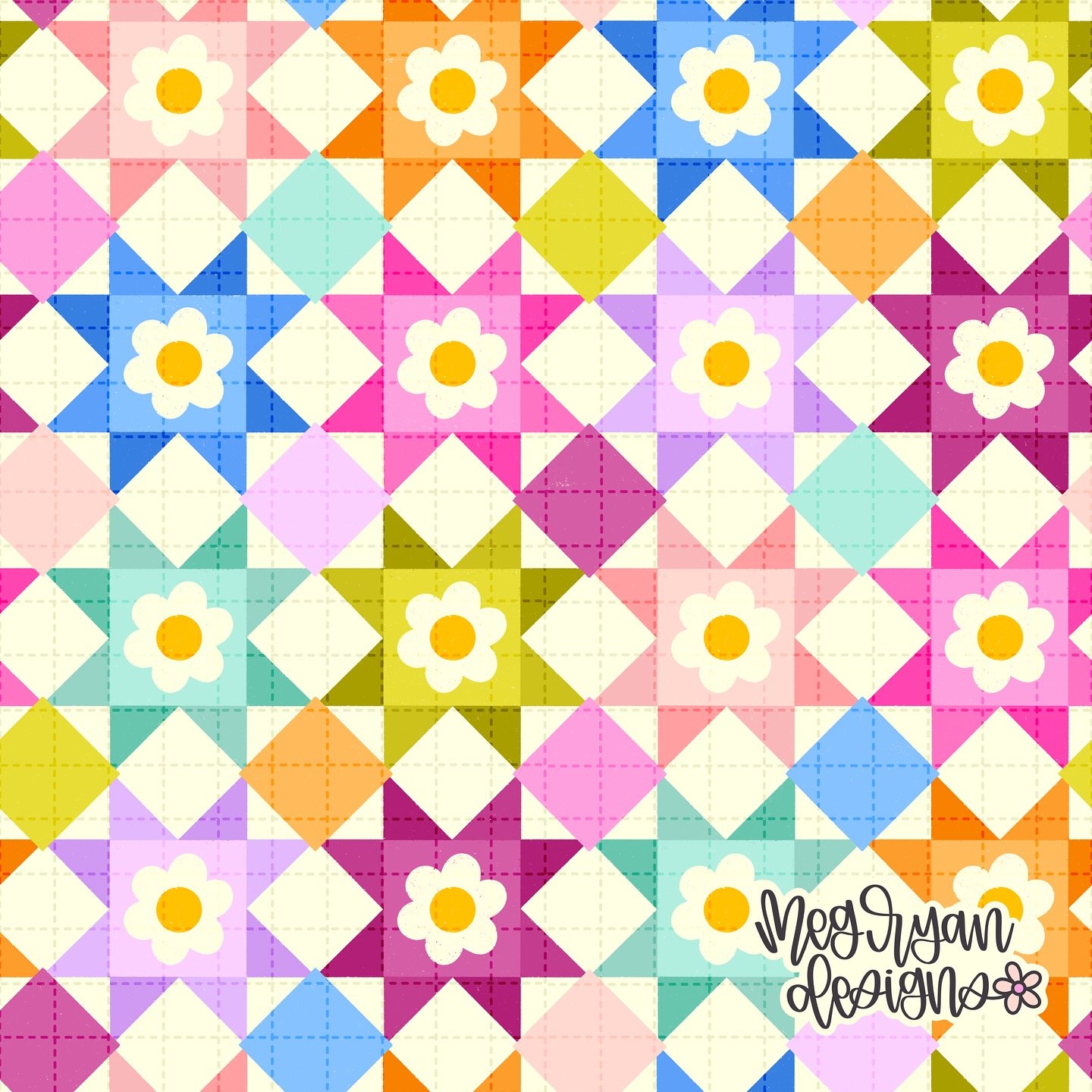 Continuing with my Cottage Core Collection. My mom is the biggest quilt collector I know and literally has hundreds stuffed into every corner of her house 😅🙈

cottagecore &bull; quilt inspired &bull; daisy motif &bull; hand drawn &bull; whimsical &