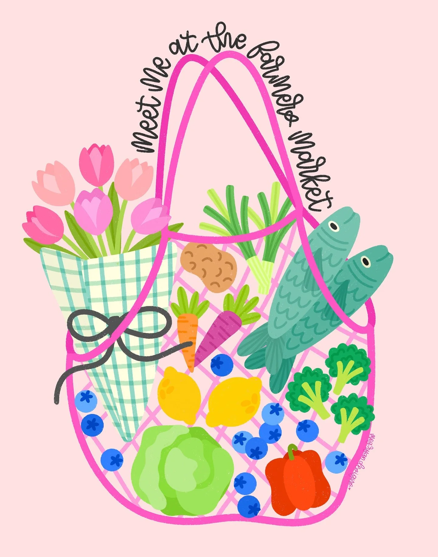 Meet me at the farmers market 🤍
We enjoyed going to our local farmers market this year! Hoping to keep that tradition up this year 😊

Doing a personal challenge with my friend @luckydogmailclub and pushing myself to do more illustrations. 

Also Da