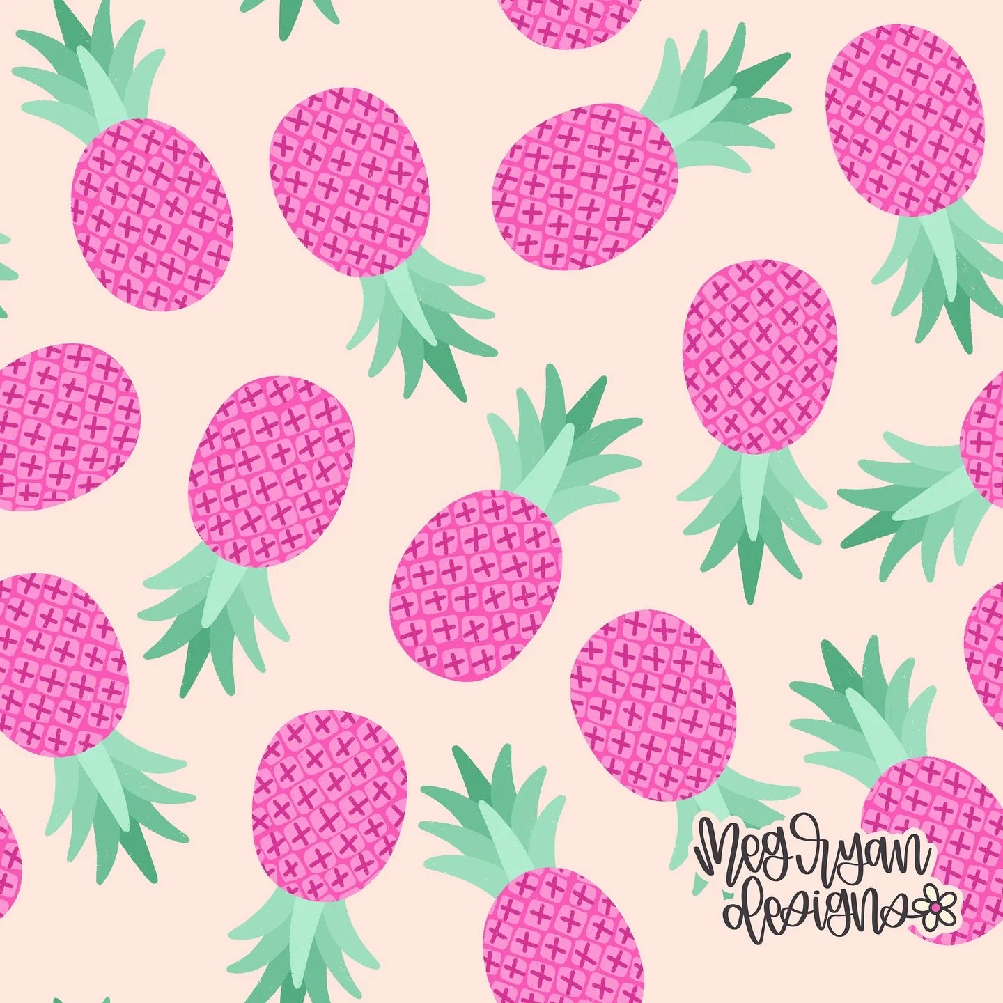 Some funky pineapples for my Tropical Jungle collection. How cute would these be on swim trunks (or a bikini)??

tropical pineapple pattern | pink pineapple | purple leaves | aqua leaves | green background | playful tropical | girly summer | bold col