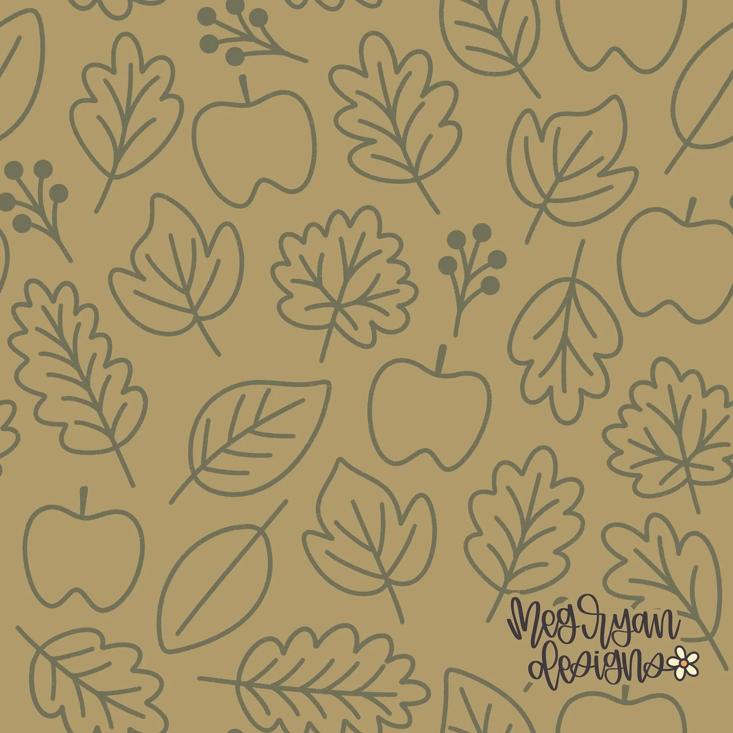 These outline patterns are some of my favorite and super quick 😊

fall leaves | autumn pattern | hand drawn design | autumn aesthetic | cozy colors | leaf doodles | apple motif | tossed pattern | simple autumn art | cottagecore fall | whimsical desi