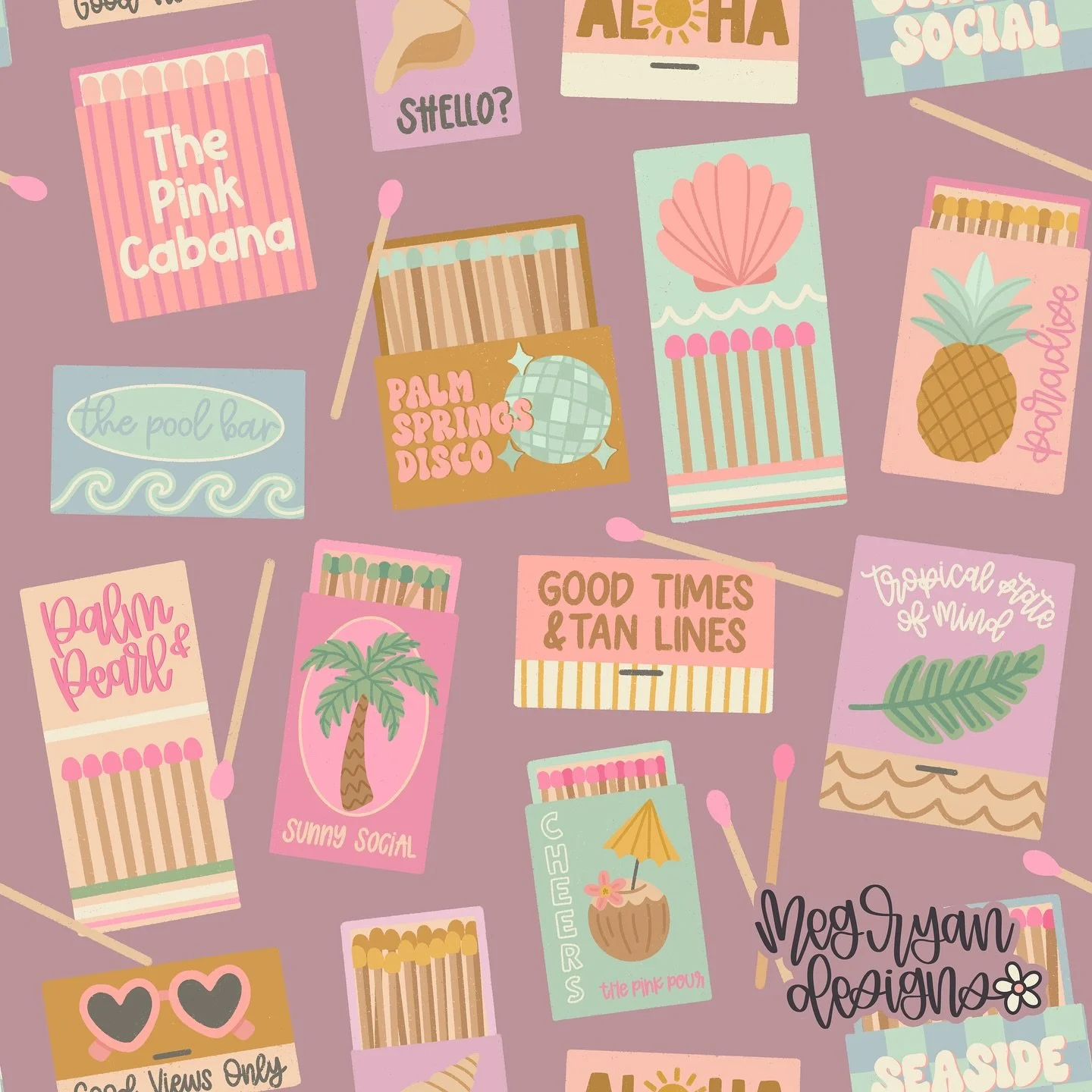 Some vacation inspired Matchbooks 🌴✨
My ideal vacation is anything that involves being in the water. What about you??

@arthustleinsider 

Meg Ryan Designs | vacation pattern | travel inspired | matchbook art | retro summer | beach vacation | tropic