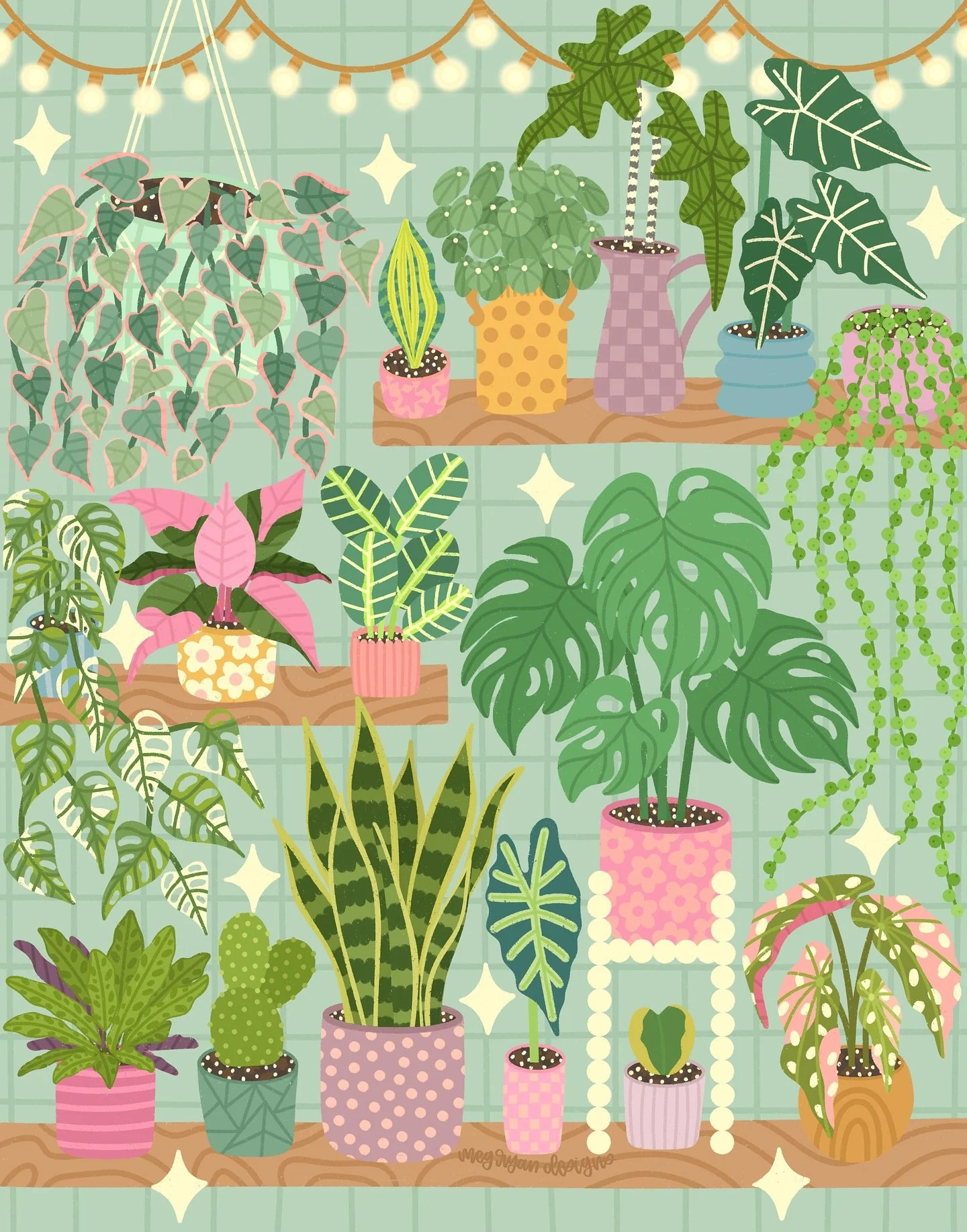 I've wanted to design a puzzle 🧩 for a while but illustrations aren't my strong suit. This really pushed my out of my comfort zone but I love how it turned out! PS this is the result of all the thousands of houseplant illustrations I've been posting