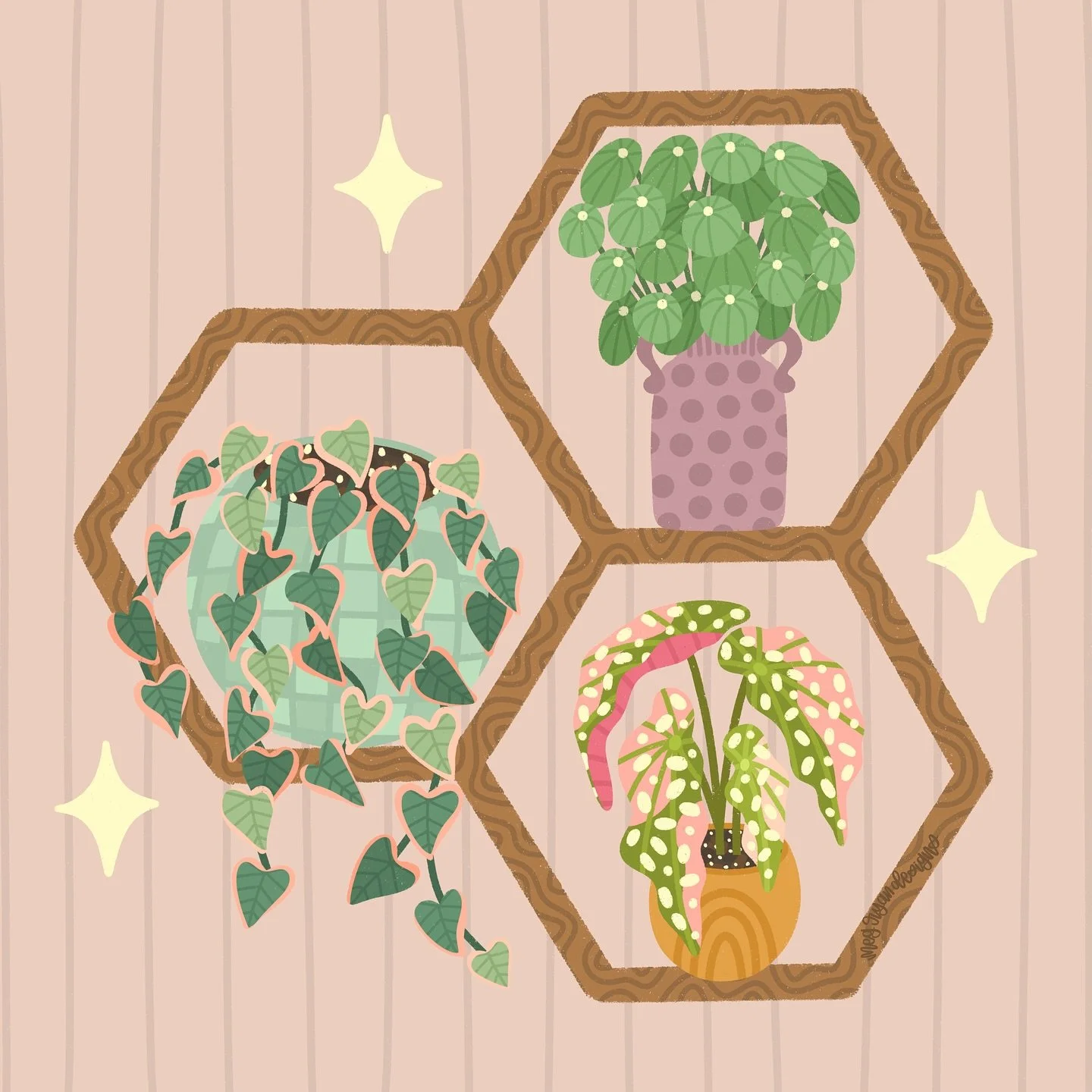 Are you sick of my house plants yet 🪴🙈

Meg Ryan Designs | houseplants | plant shelf | retro decor | botanical | greenery | begonia | pilea | trailing vines | indoor plants | plant lover | cozy | whimsical | playful | colorful | pink | green | aqua