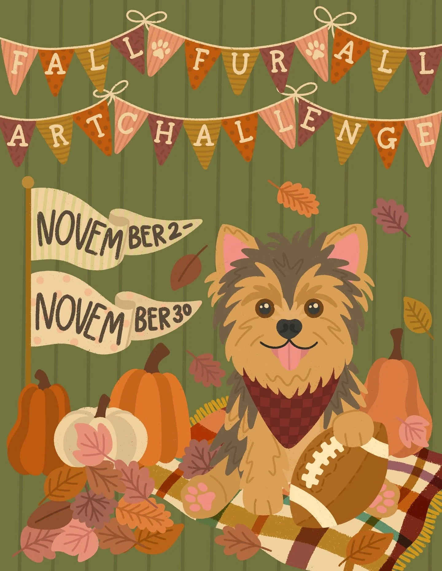 🐾 There are so many fun art challenges in October and December, but what about November?! 🍂

We wanted to create something to help spark creativity and overcome those creative blocks between the busy Halloween/Christmas seasons.

 I am so honored t