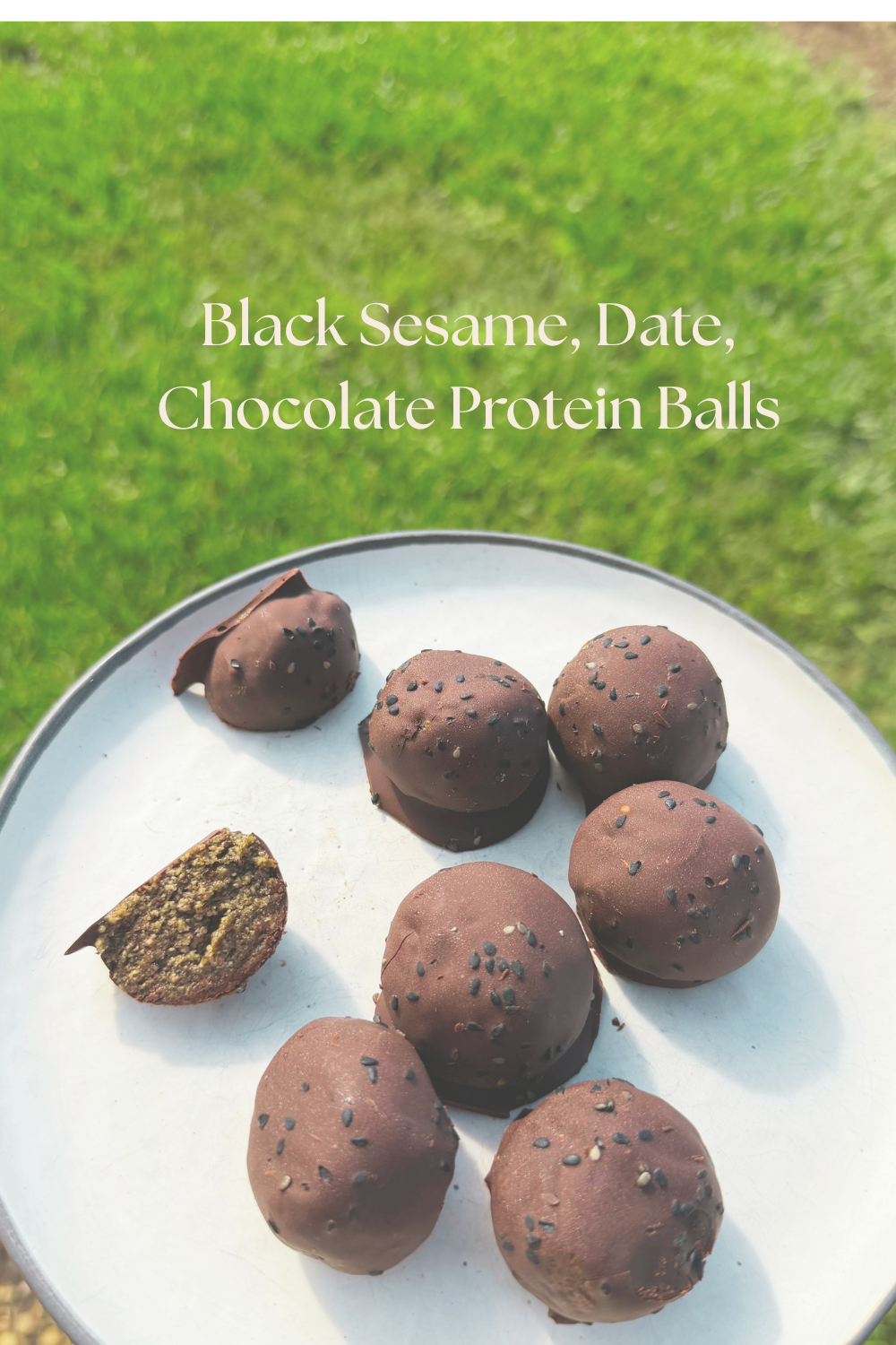 Black Sesame, Date, Chocolate Protein Balls: A Hormone Healthy Snack with Seed Cycling Benefits 