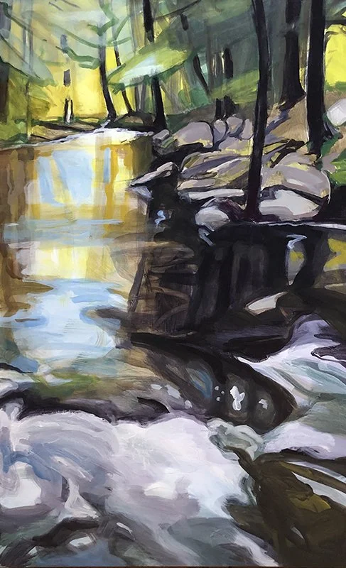 Masthope Rapid, 2021, Acrylic on canvas, 36 x 24 inches