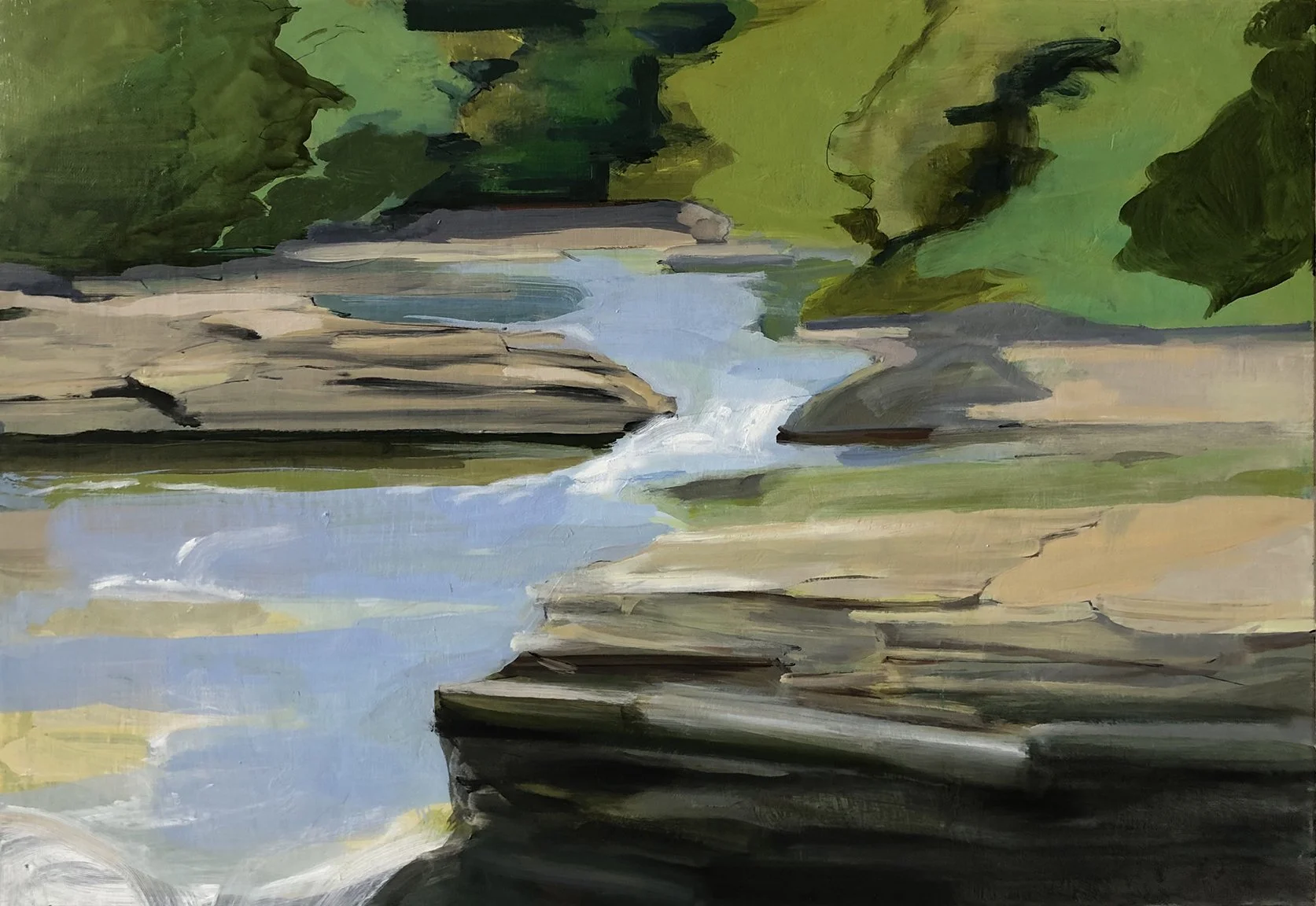 Ten Mile, 2021, Acrylic on panel, 22 x 18 inches