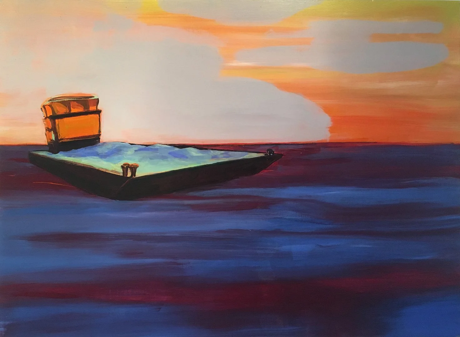 Arrival, 2017, Acrylic on panel, 24 x 30 inches