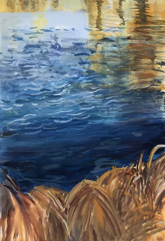 Mahl Pond, 2021, Acrylic on panel, 24 x 18 inches
