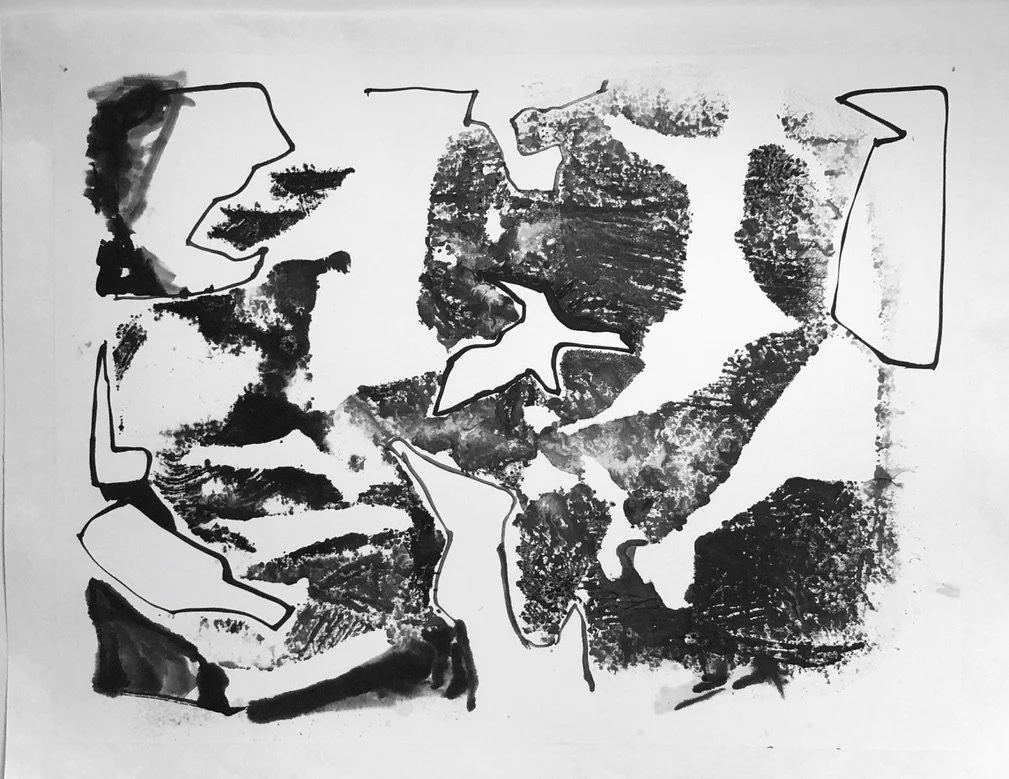 ME#1, 2020, Ink on paper, 20 × 27 inches