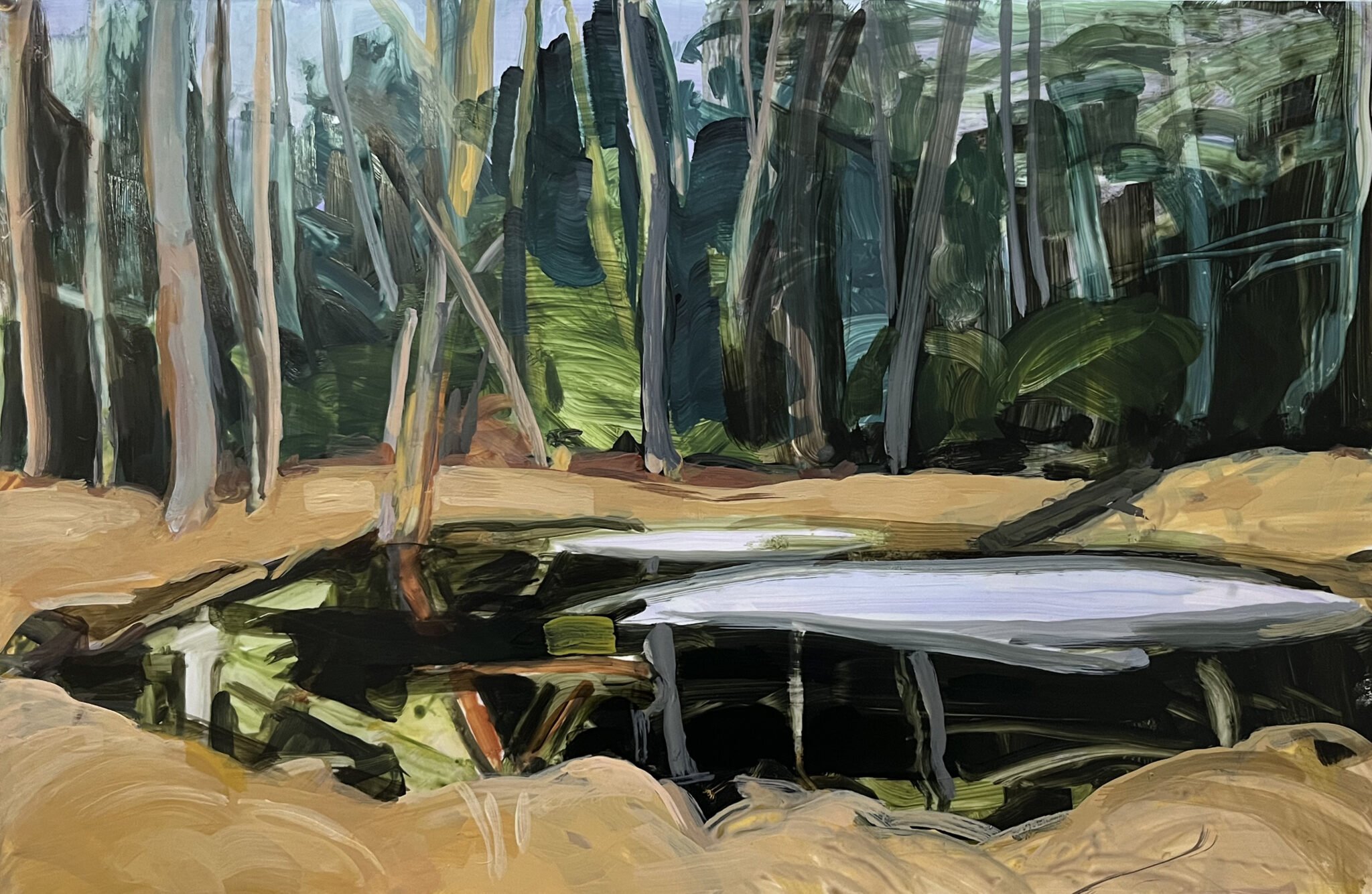 
Black Swamp, 2023 Acrylic on panel, 12.5 × 19 inches