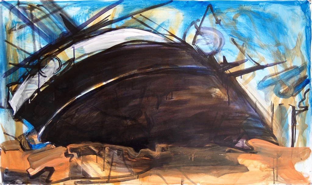 Antarctic Spring, 2016, Acrylic on canvas, 24 x 40 inches