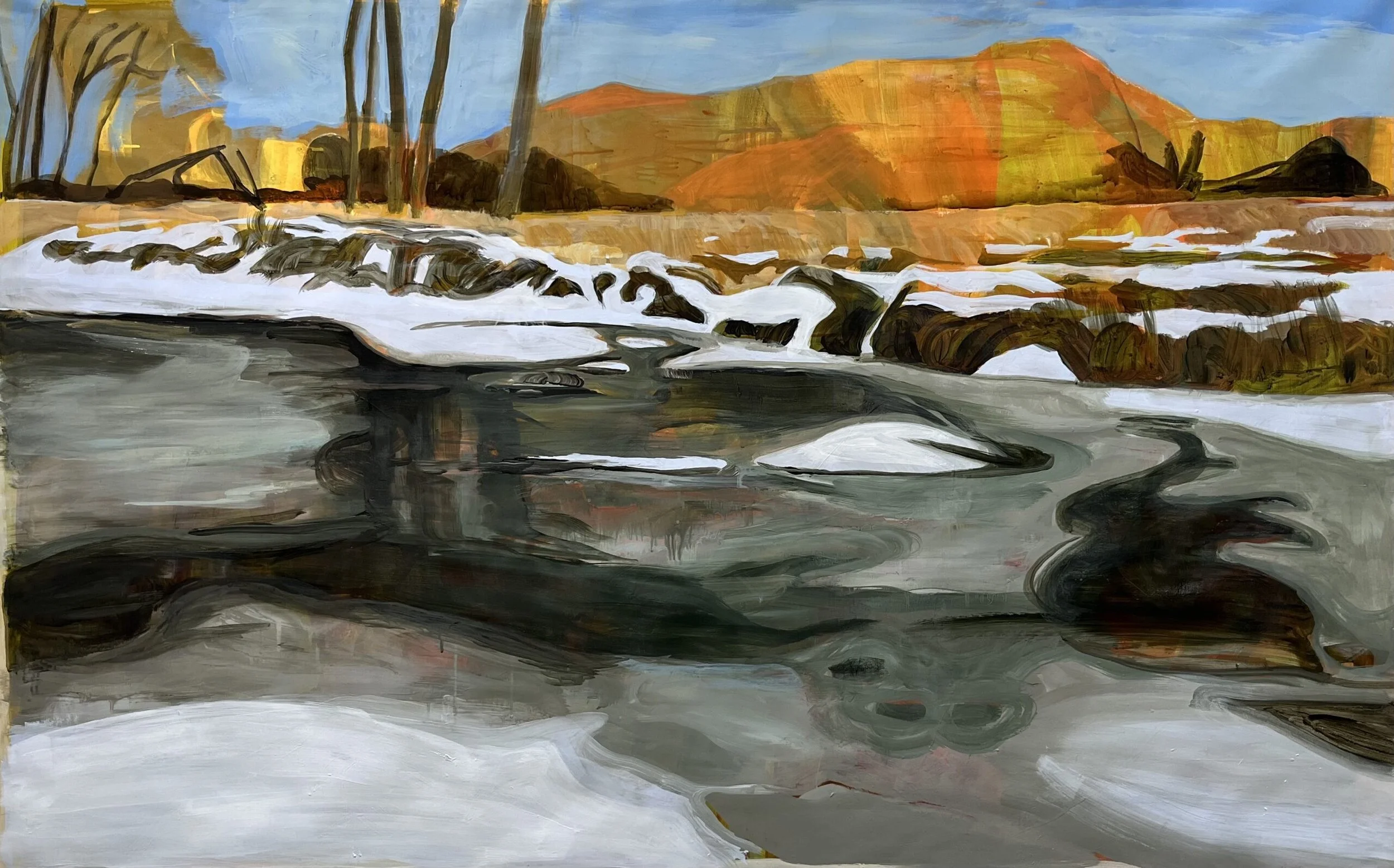 Clear Creek, 2023, Acrylic on canvas, 38 x 60 inches