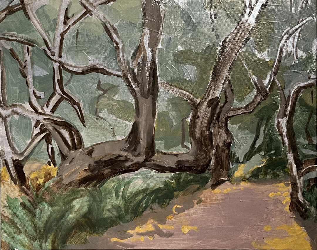 Moor walk, 2025, Acrylic on panel 16 x 20 inches 