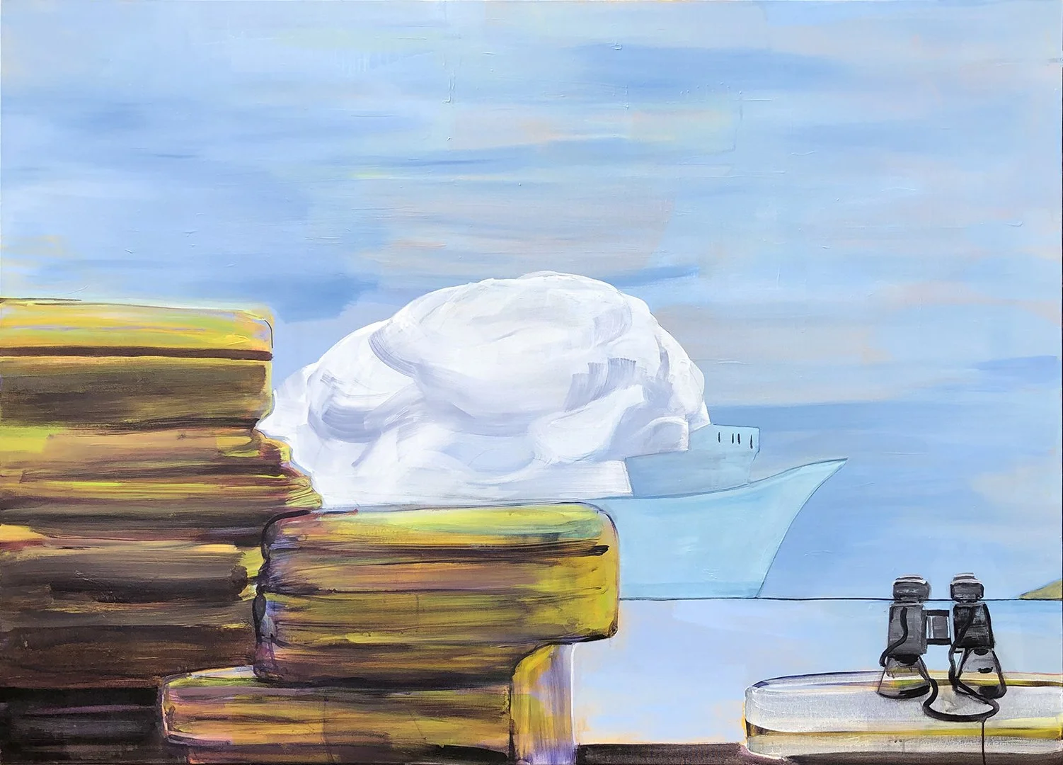 Cloud Boat, 2020, Acrylic on canvas, 44 x 60 inches