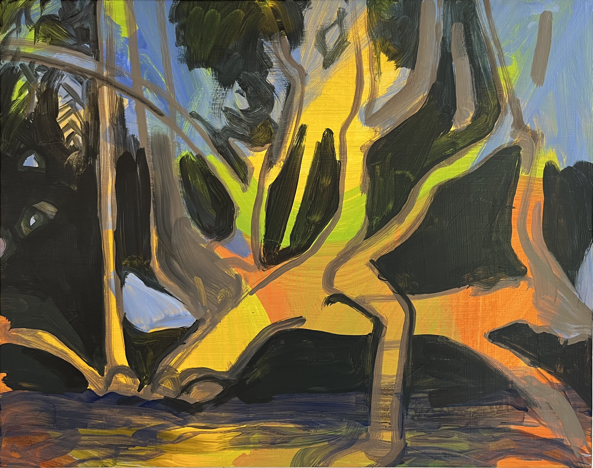 Goleta Tree, 2025, Acrylic on panel, 16 x 20 inches 