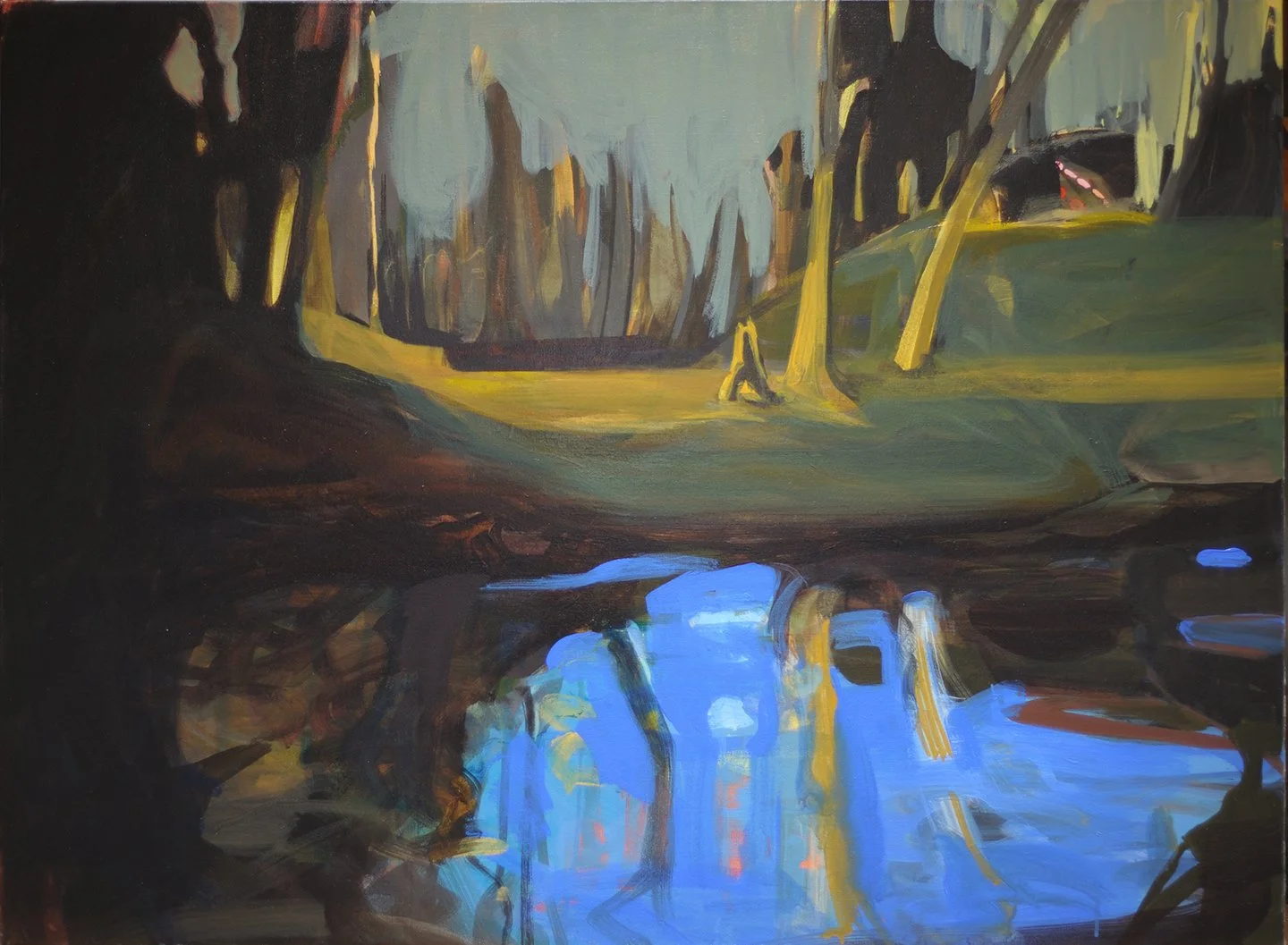 Blue Sky, 2023, Acrylic on canvas, 28 x 38 inches