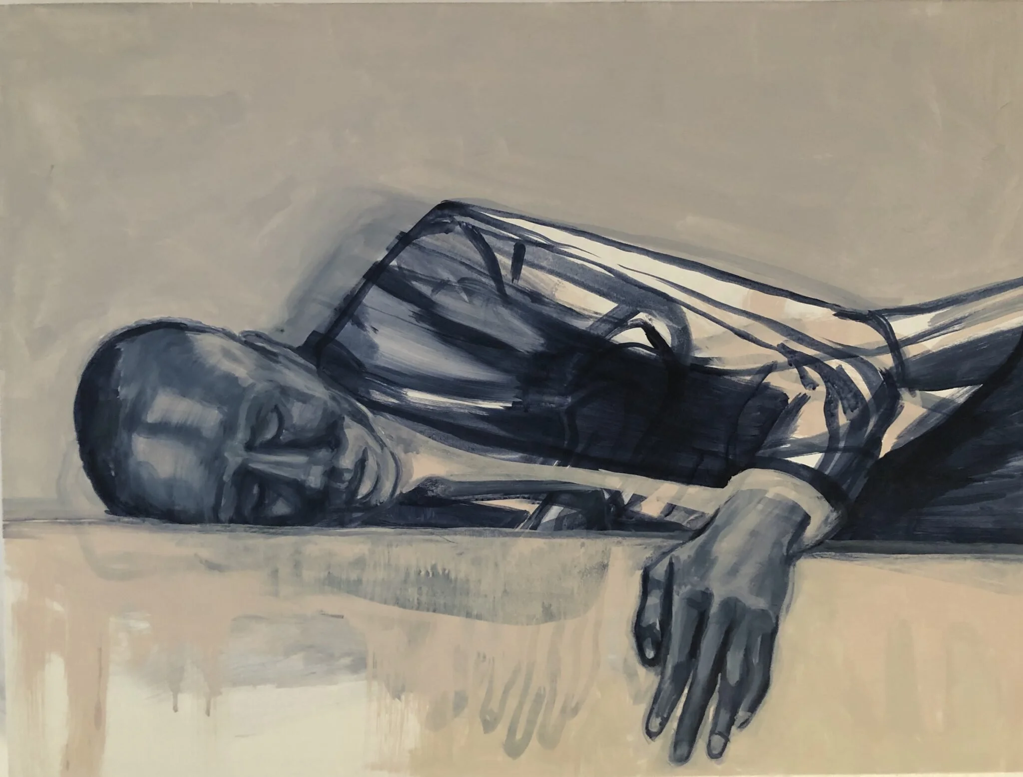 Thinking Man, 2020 Acrylic on canvas, 24 x 32 inches