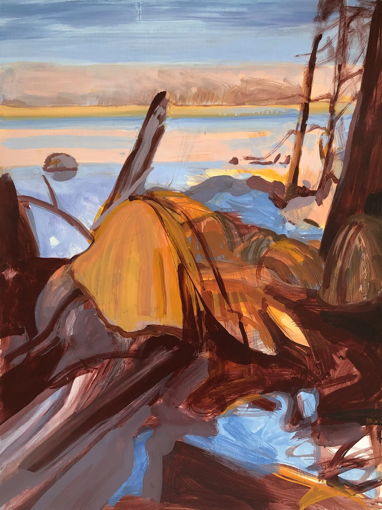 March Hummock, 2021, Acrylic on panel, 24 x 18 inches