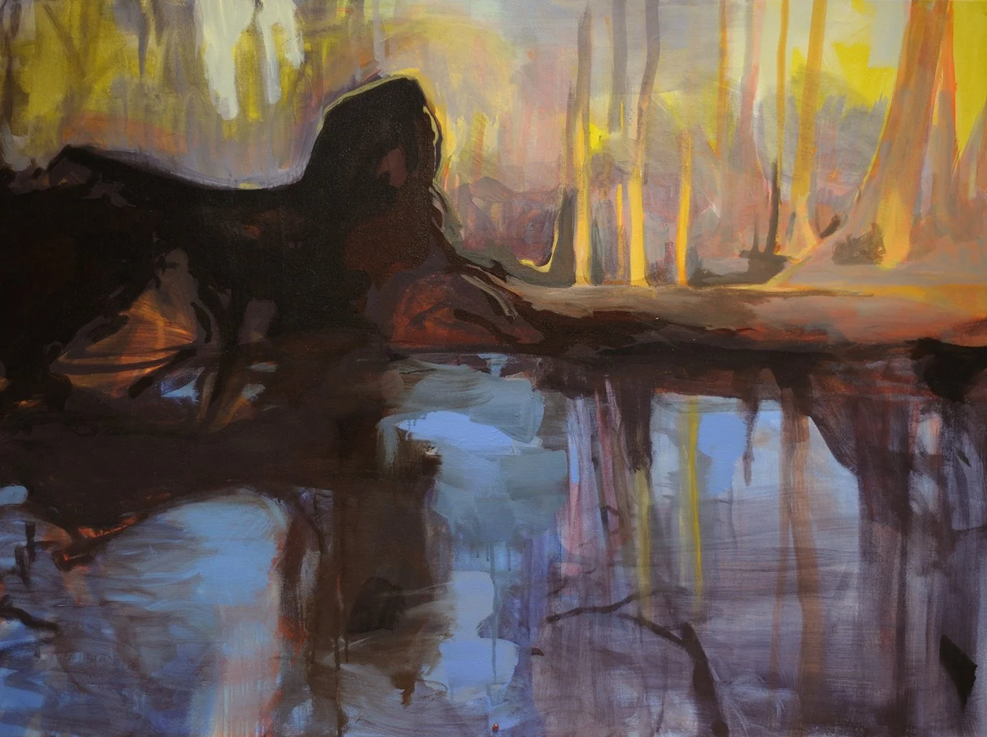 Extant, 2023, Acrylic on canvas, 28 x 38 inches