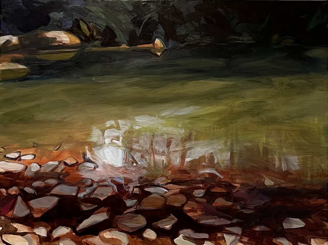 Kat’s place, 2025, Acrylic on panel 24 x 32 inches